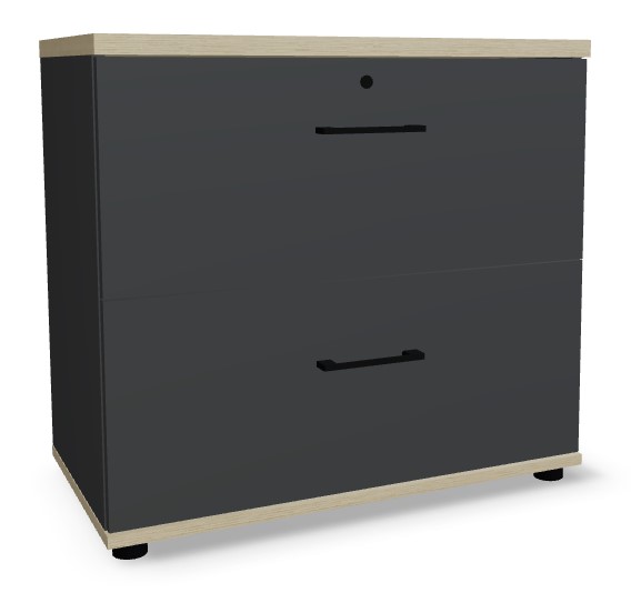 Standard Office Lockable H29.1" File Cabinet w/2 Drawers