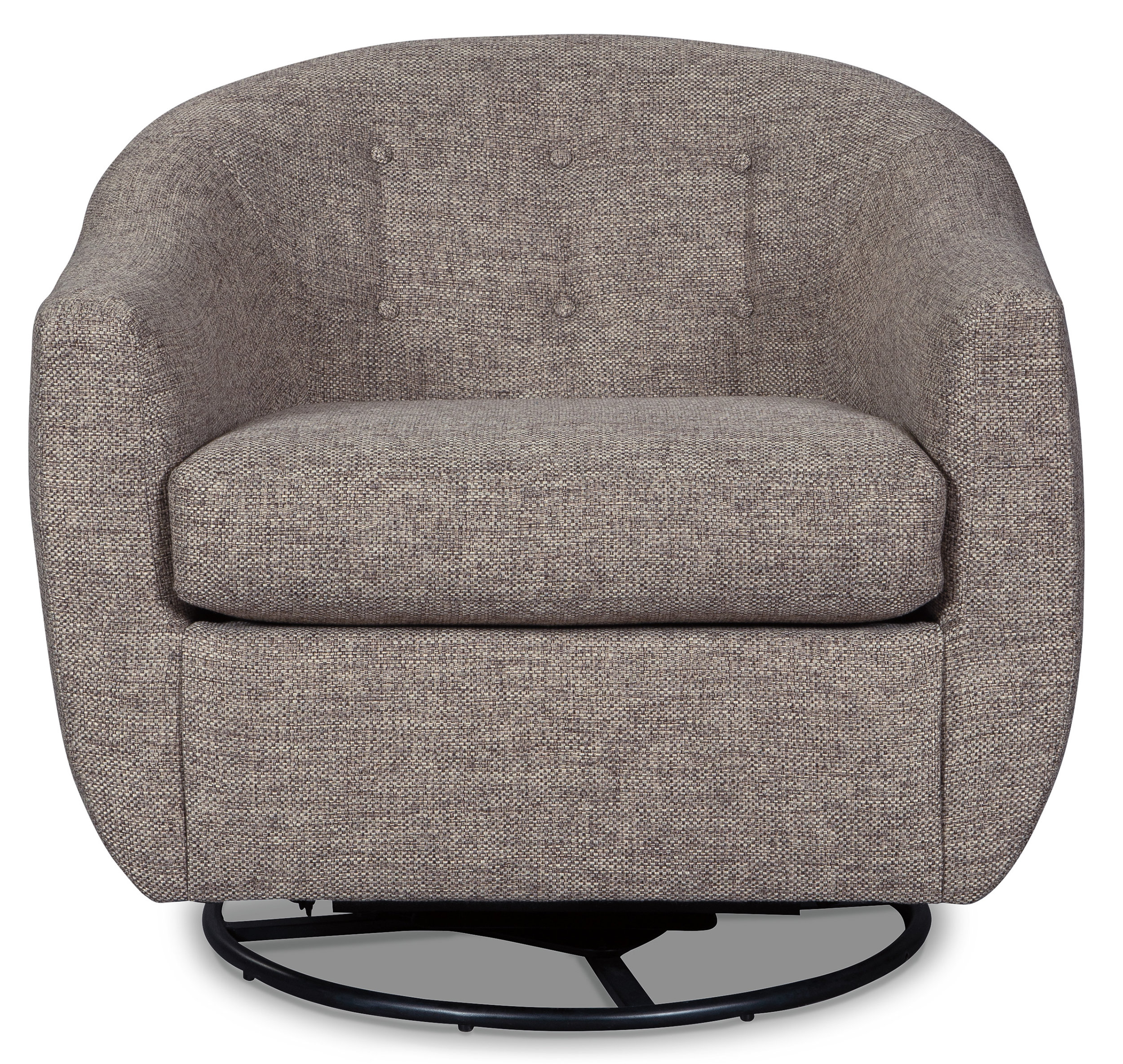 Upshur Polyester/Metal Swivel Glider Accent Chair