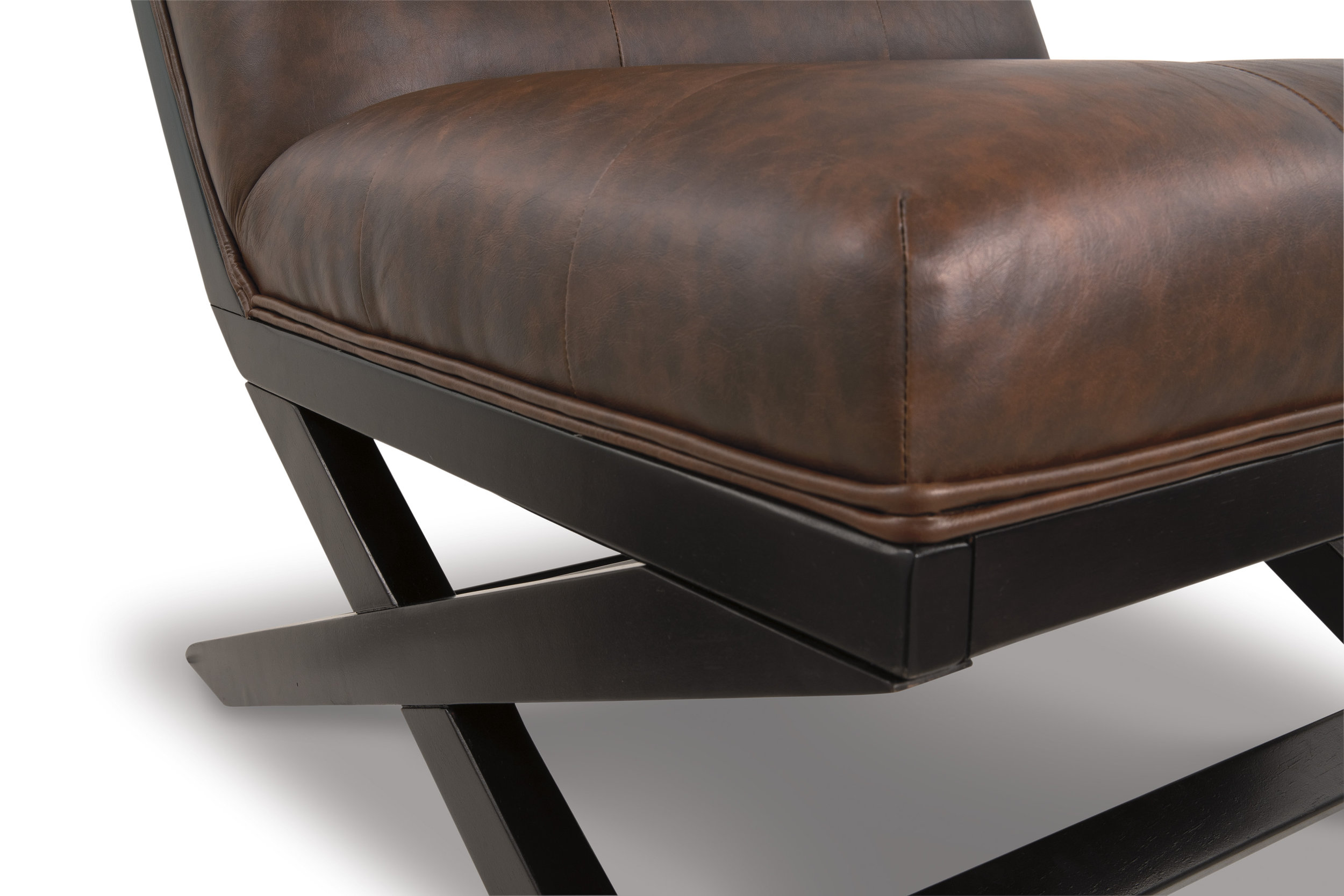 Sidewinder Faux Leather Accent Chair