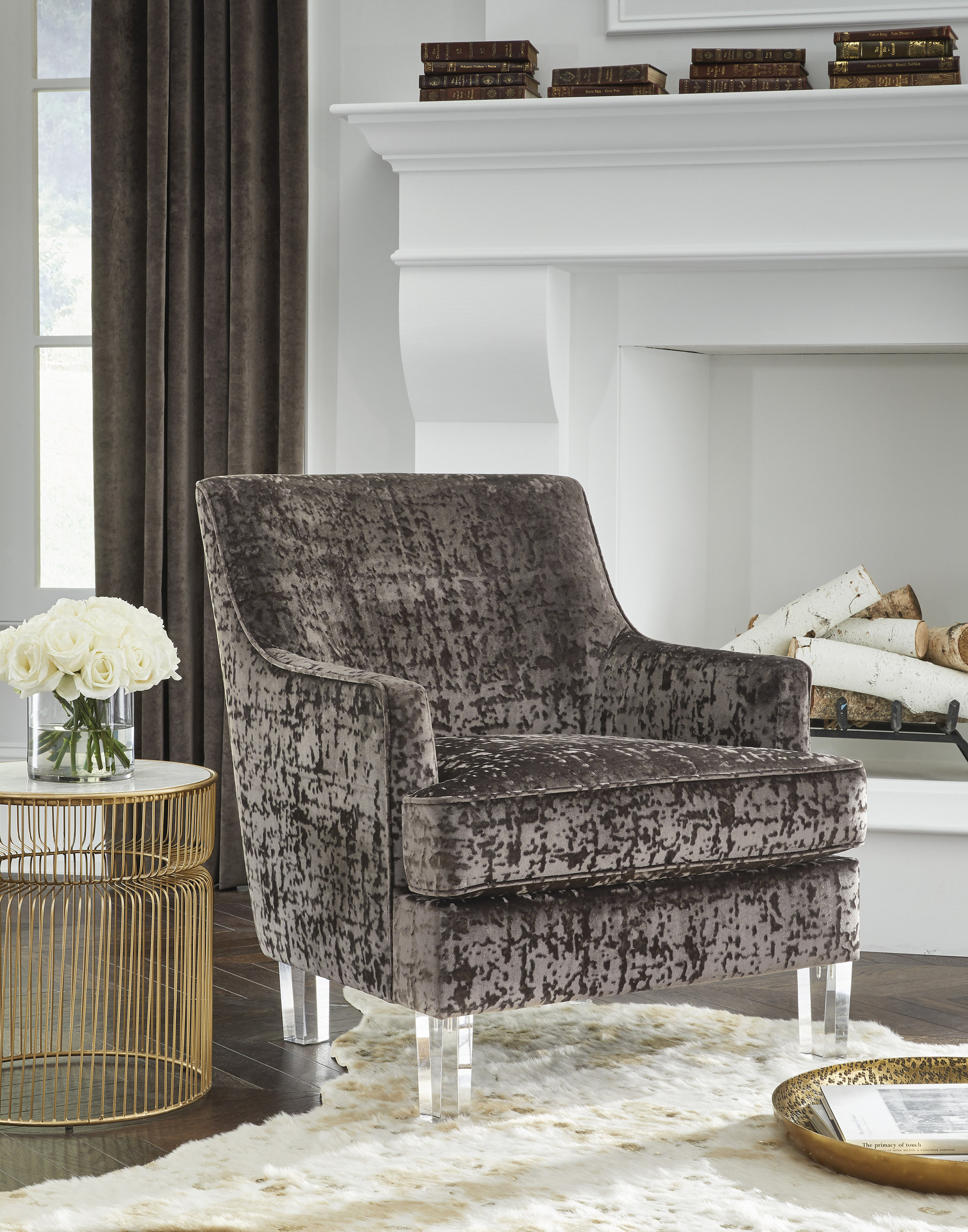 Gloriann Polyester Accent Chair