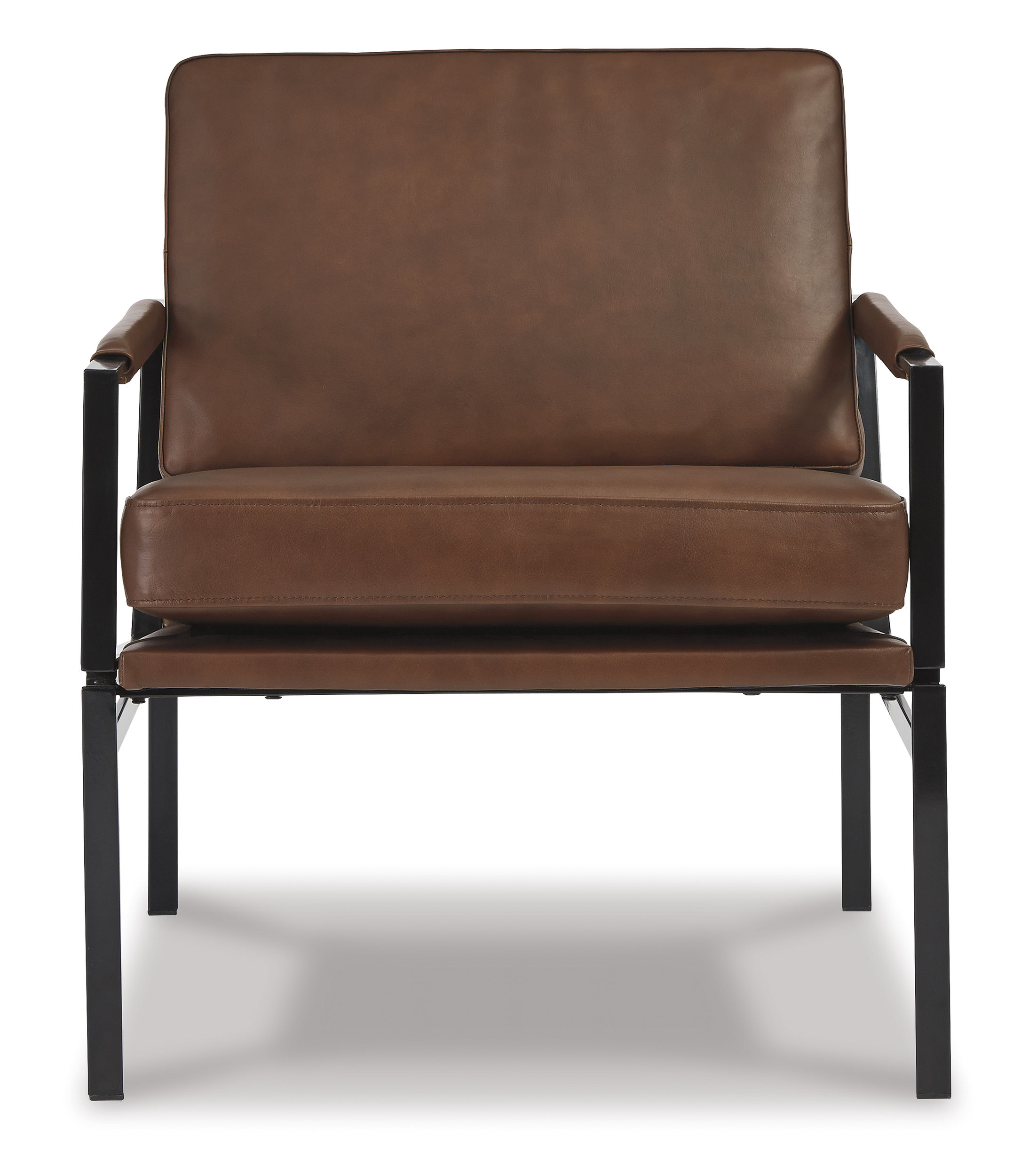 Puckman Leather/Metal Accent Chair