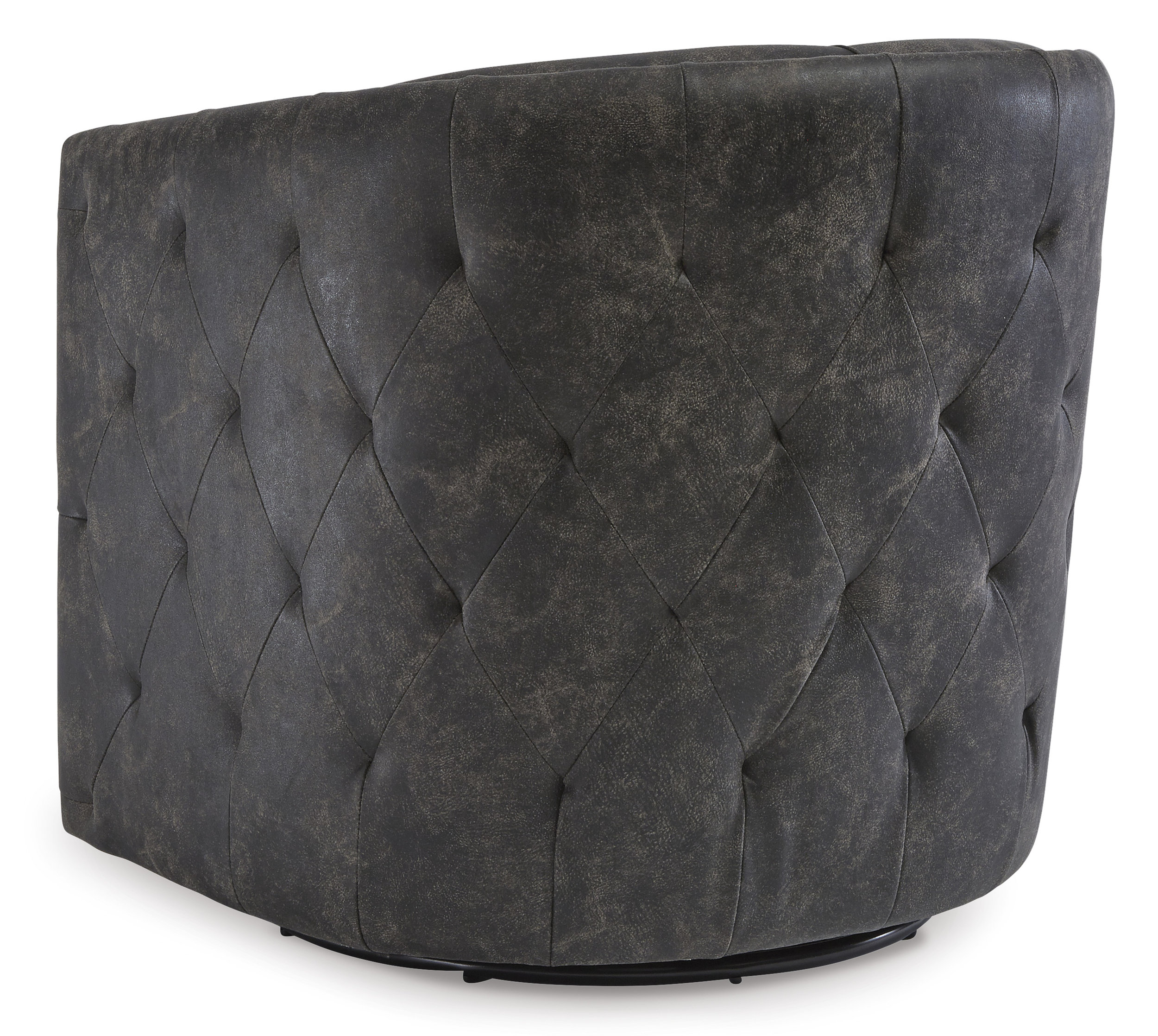 Brentlow Faux Leather/Metal Swivel Accent Chair