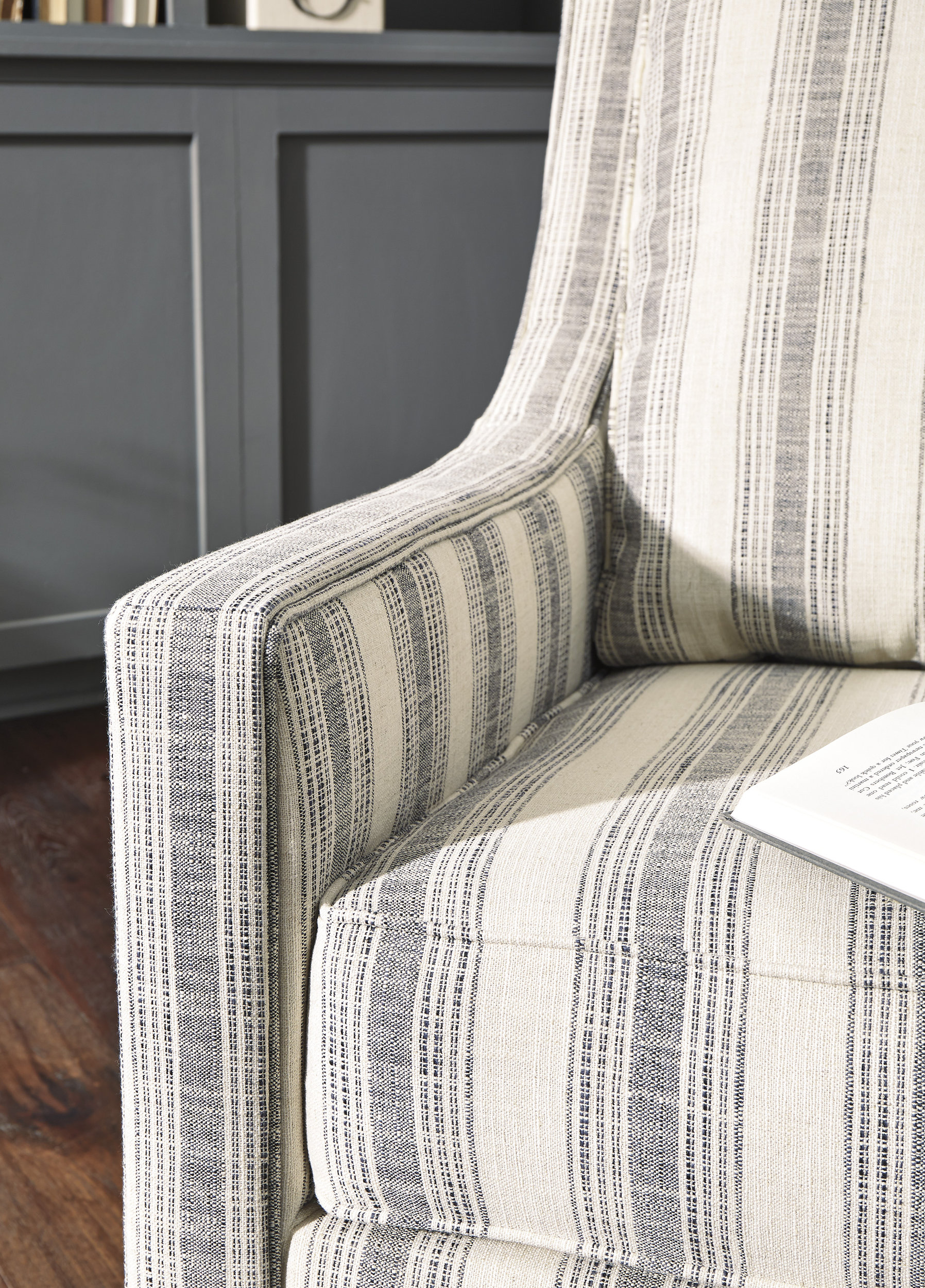 Kambria Polyester/Metal Swivel Glider Accent Chair