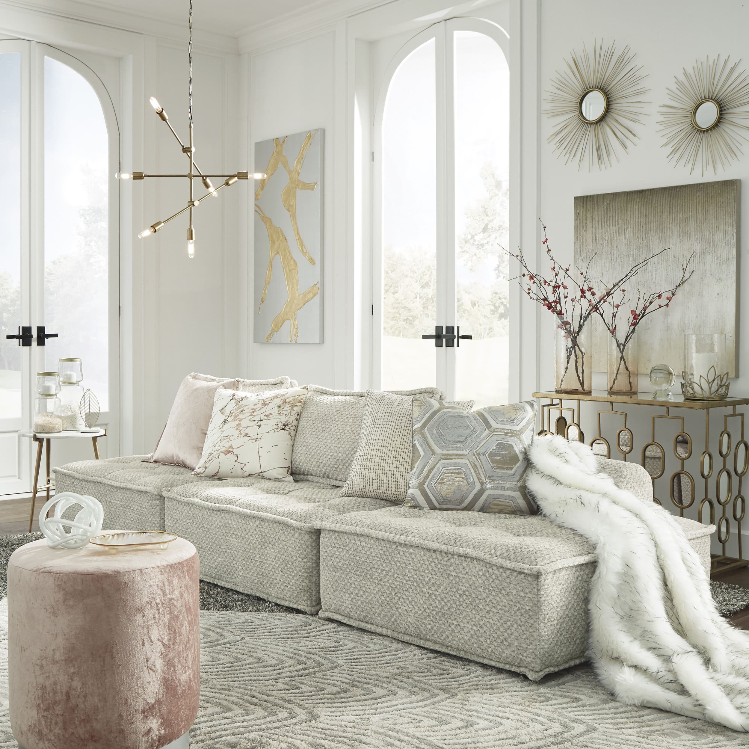 Bales Polyester 3-Piece Modular Sofa