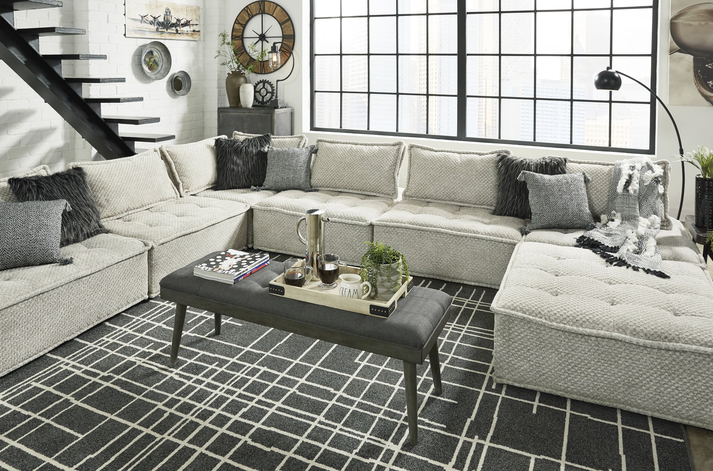 Bales Polyester 7-Piece Modular Sectional