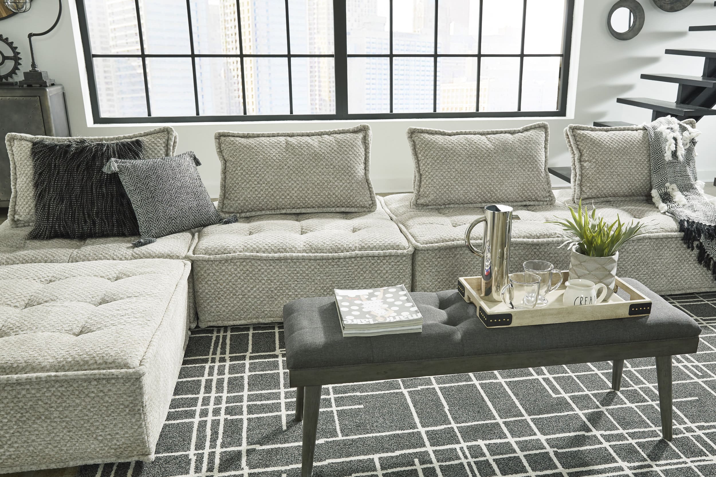 Bales Polyester 7-Piece Modular Sectional