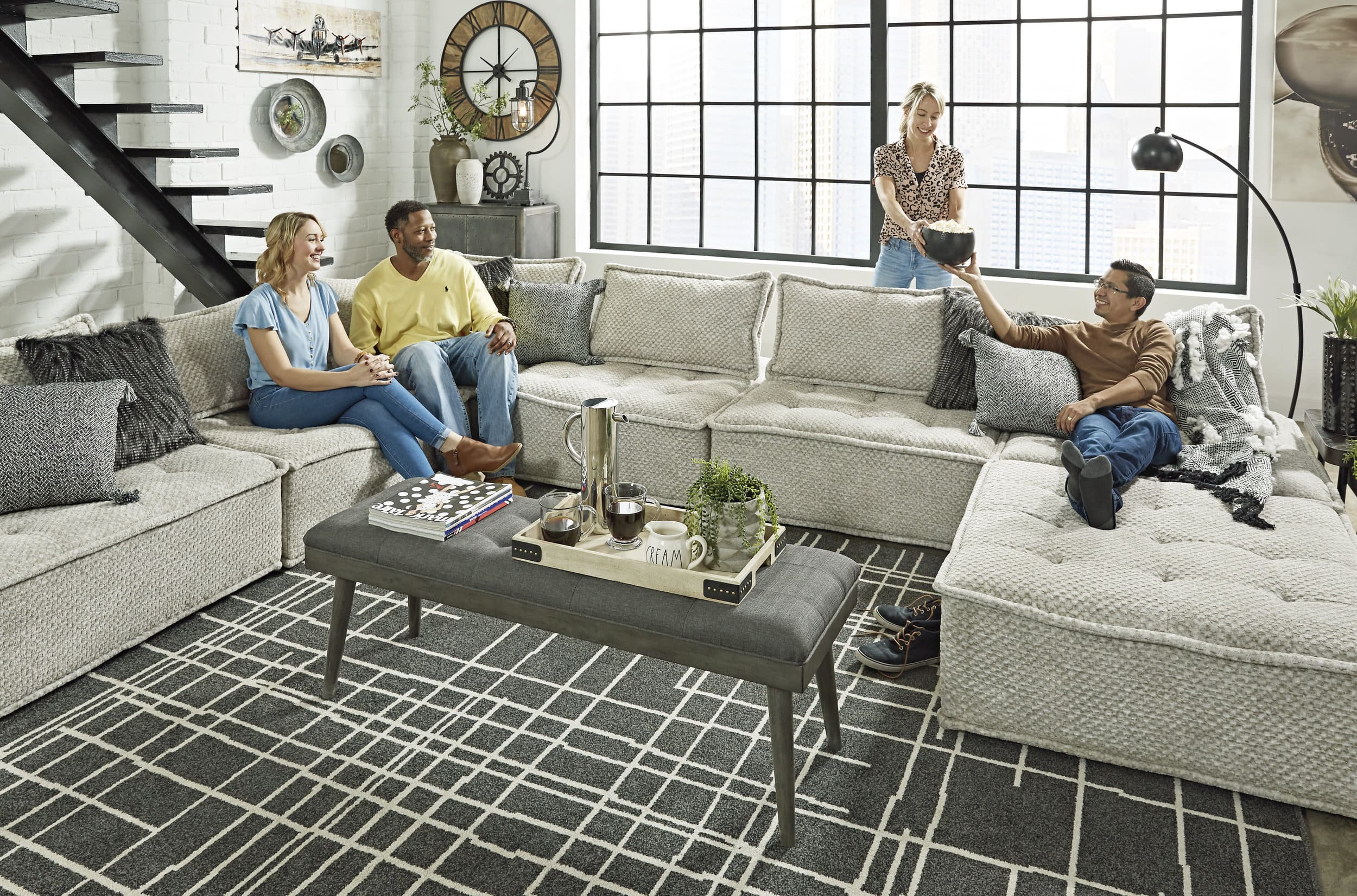 Bales Polyester 7-Piece Modular Sectional