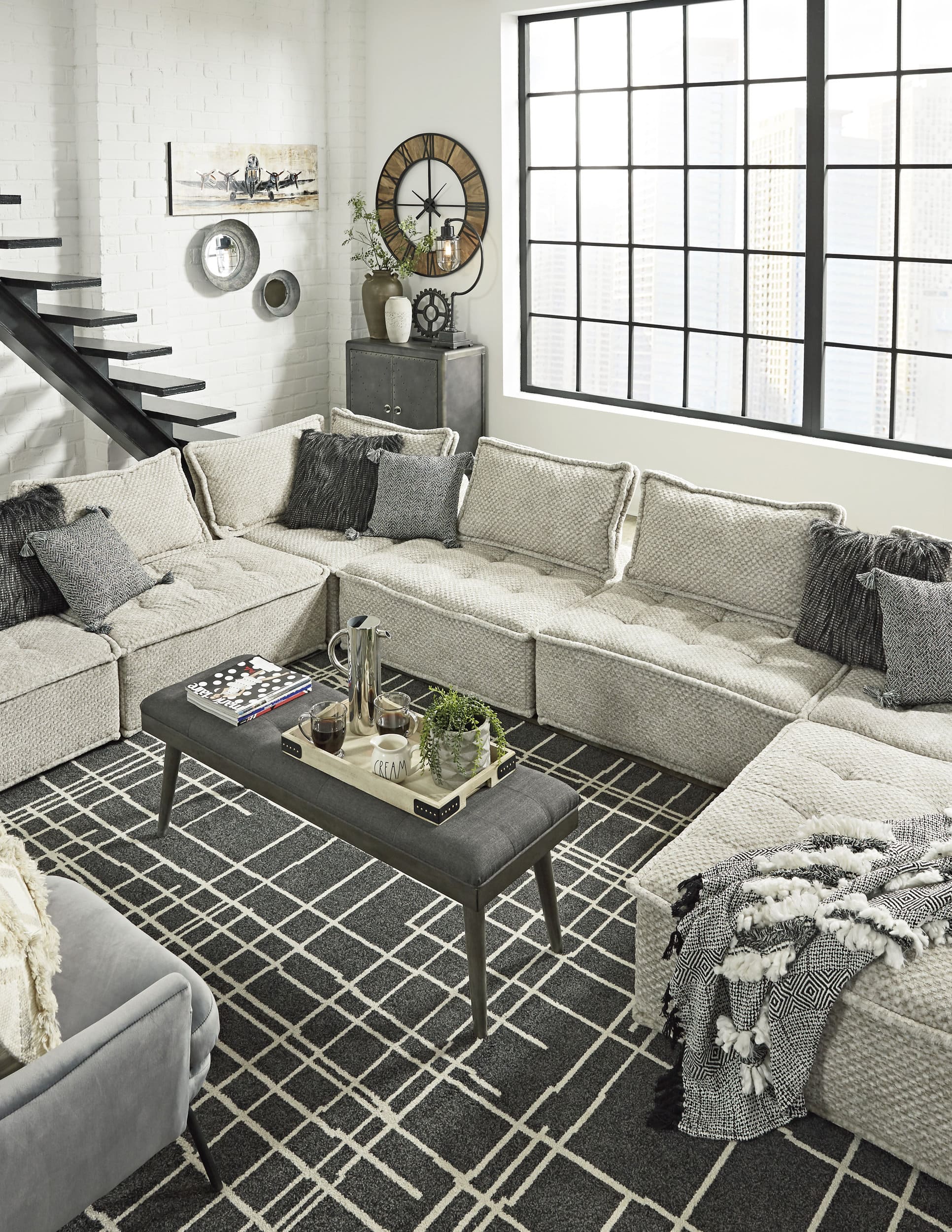 Bales Polyester 7-Piece Modular Sectional
