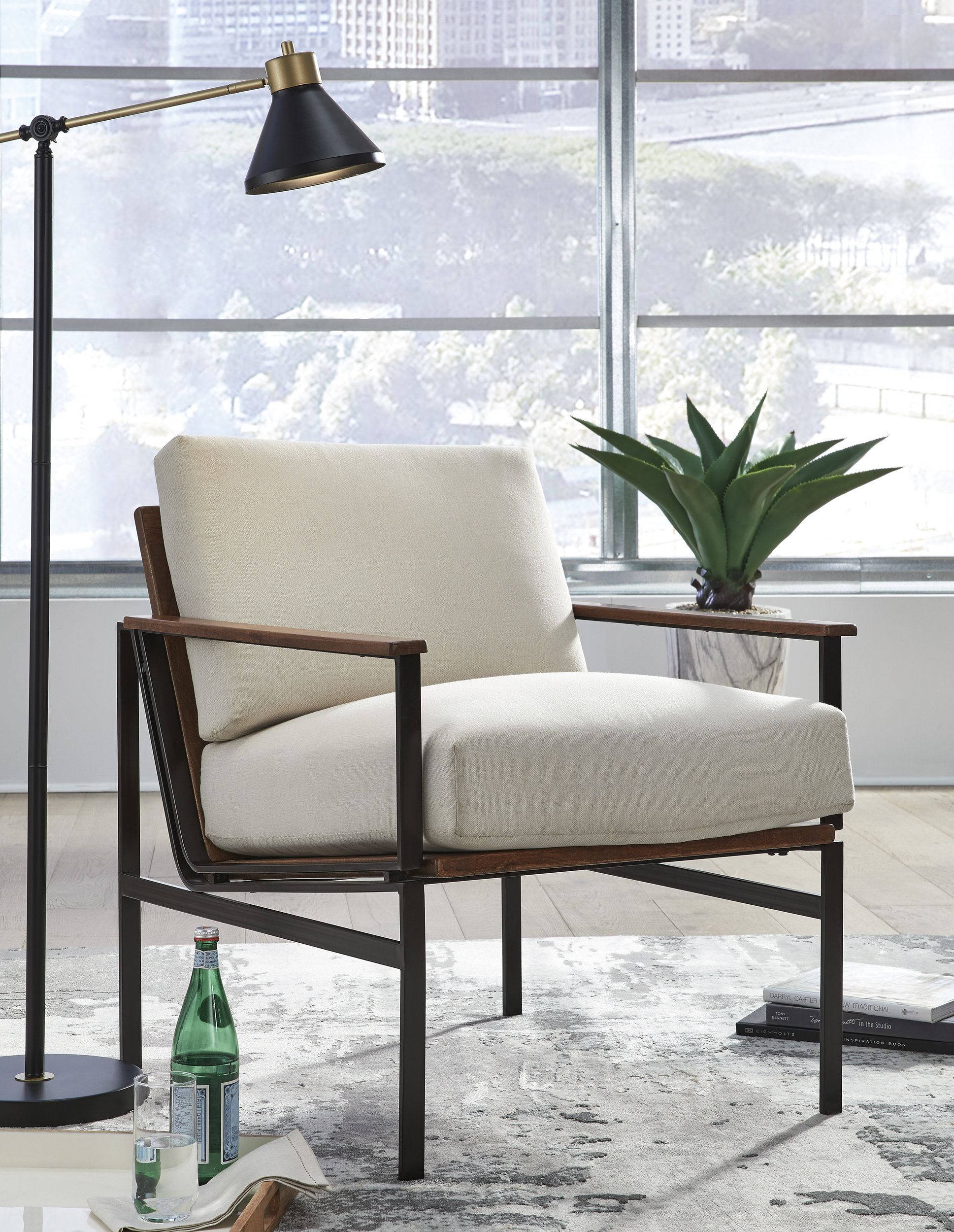 Tilden Polyester/Wood/Metal Accent Chair