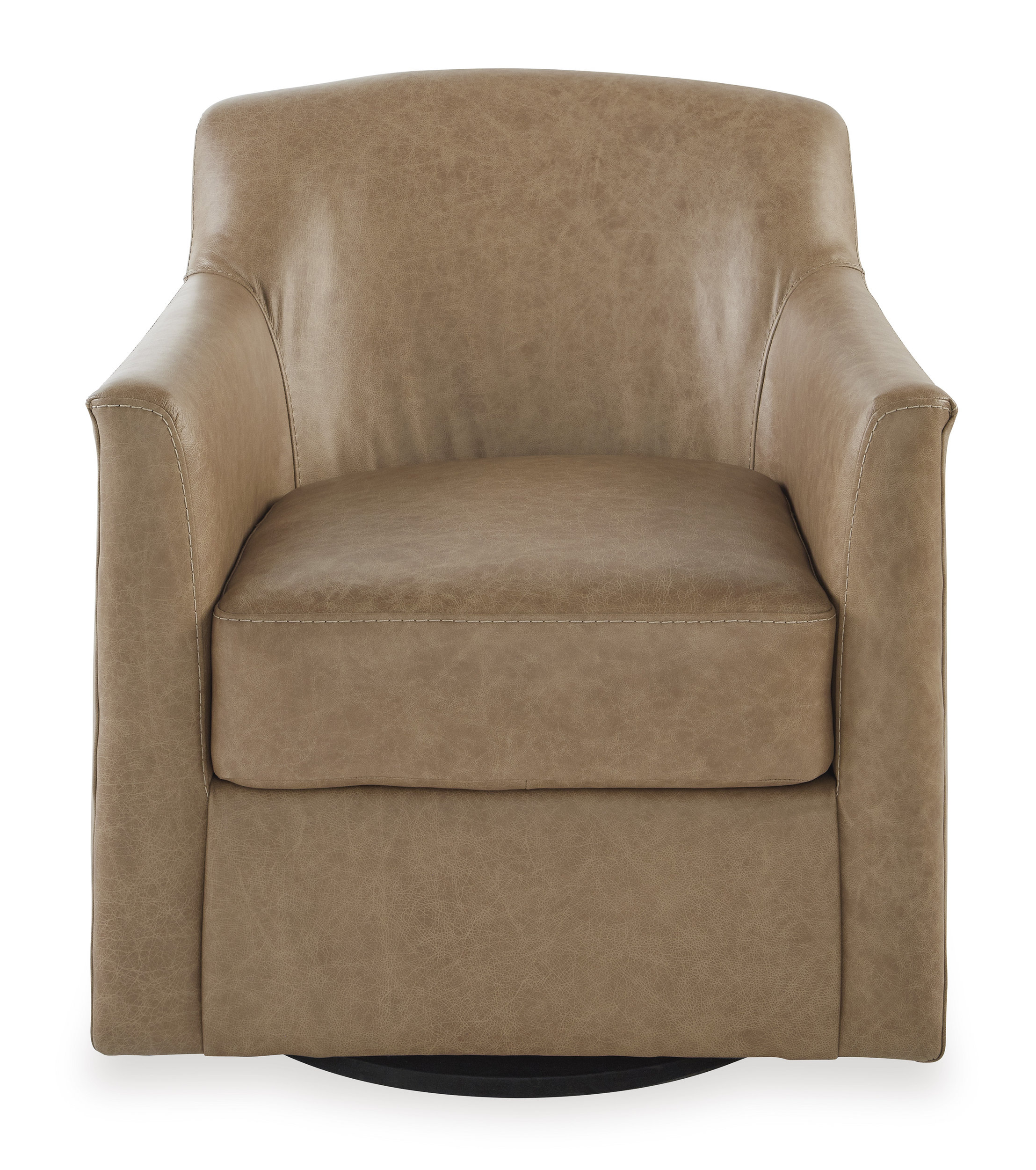 Bradney Leather/Faux Leather Swivel Accent Chair