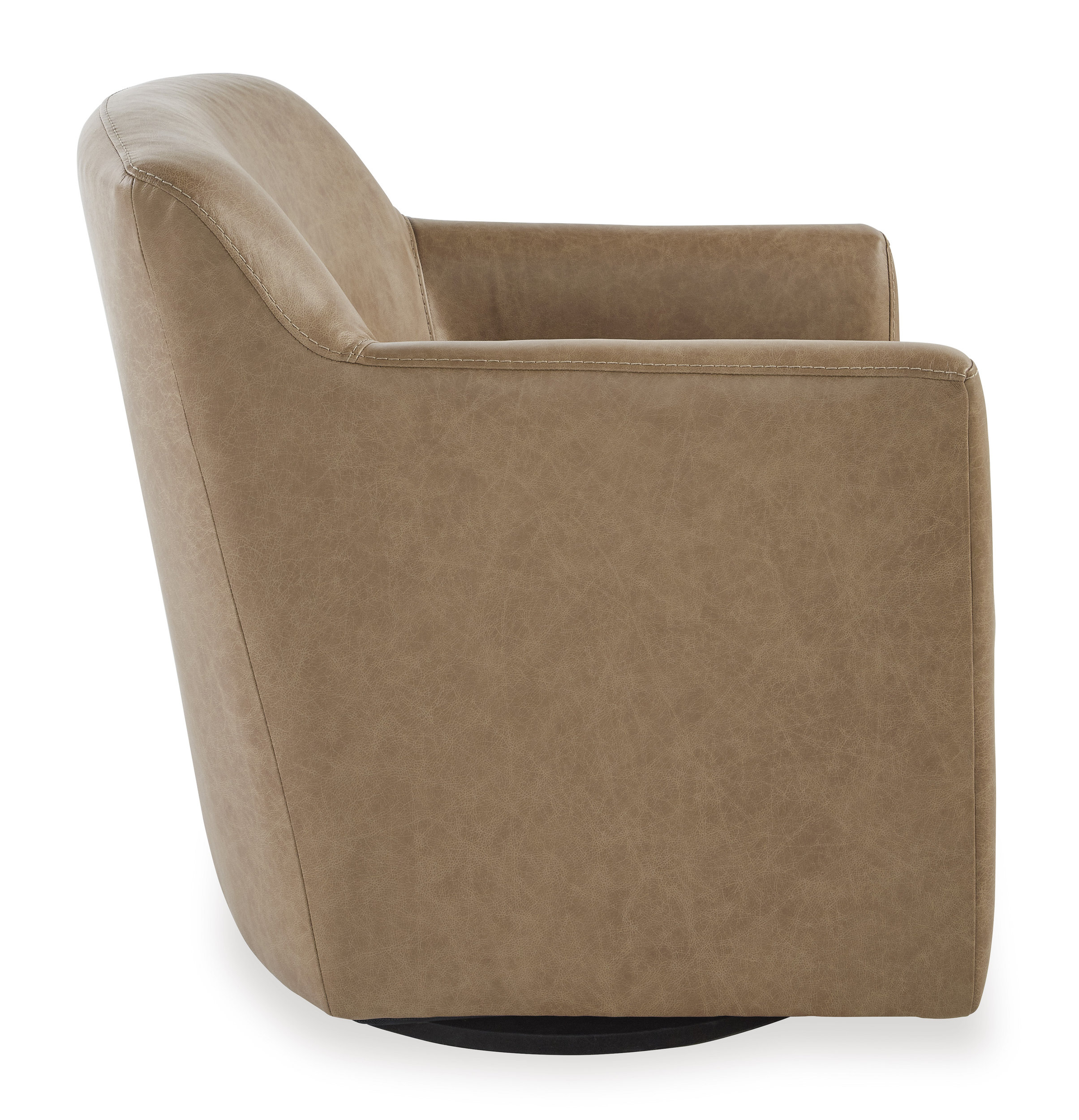 Bradney Leather/Faux Leather Swivel Accent Chair