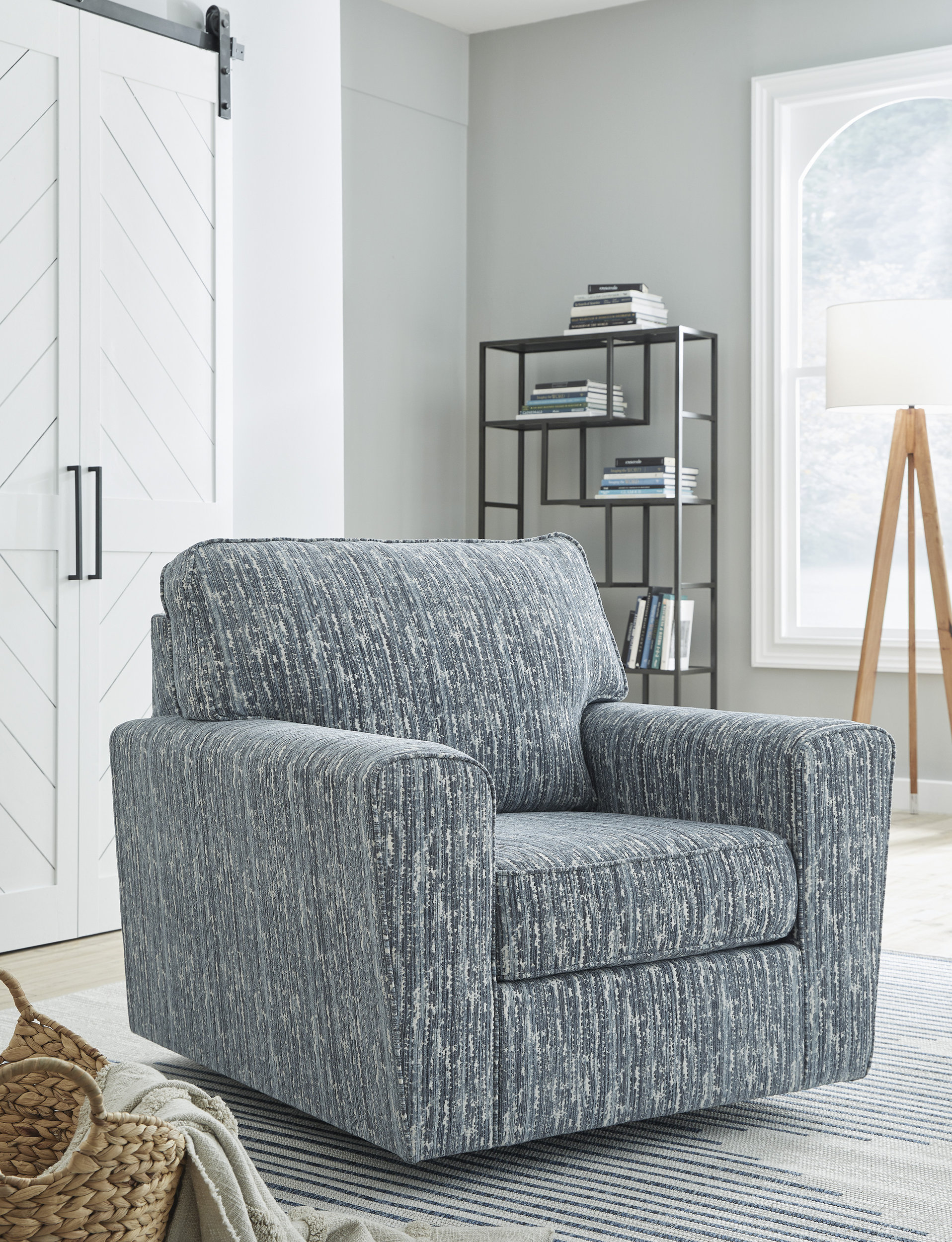Aterburm Polyester Swivel Accent Chair
