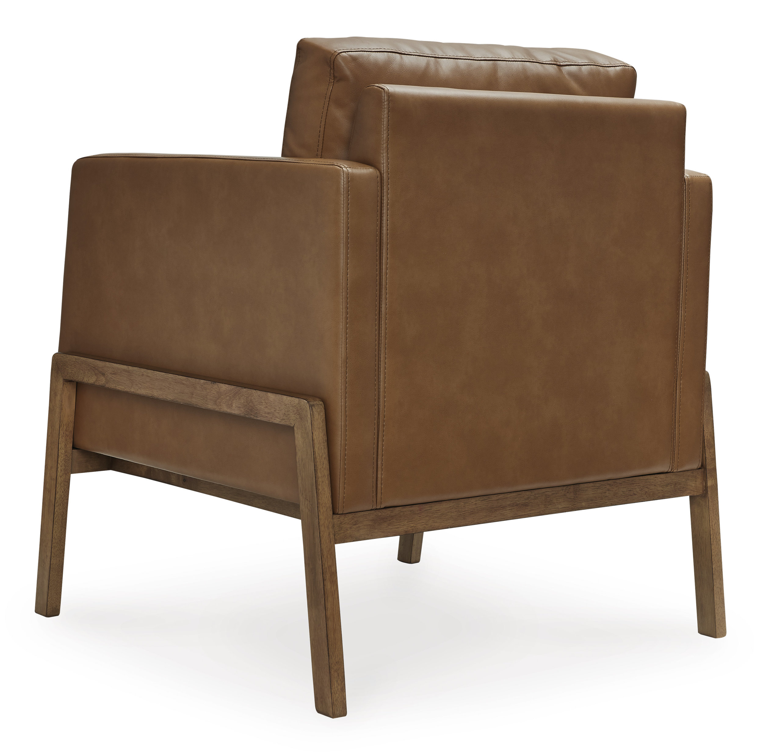 Numund Faux Faux Leather/Wood Accent Chair