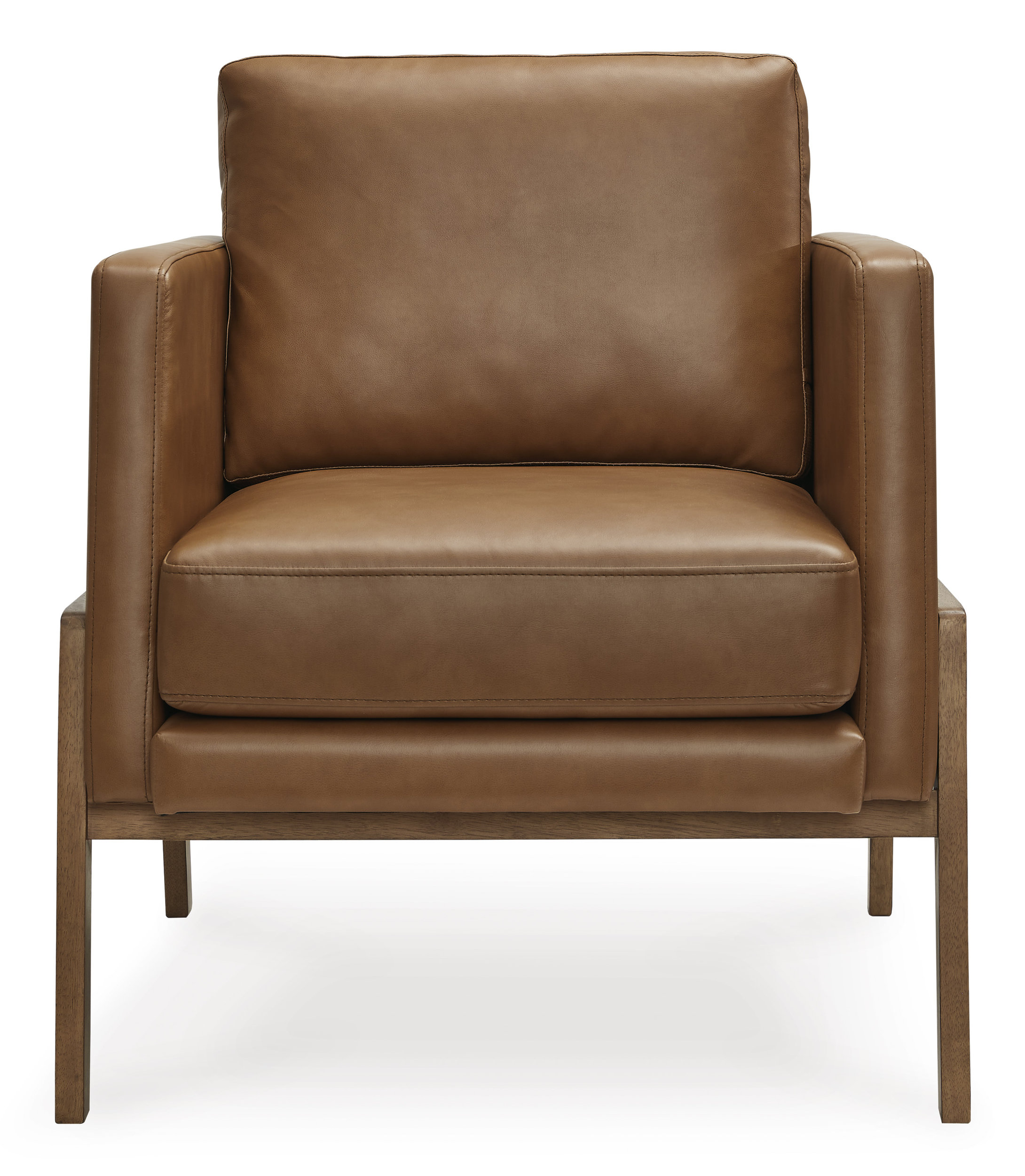 Numund Faux Faux Leather/Wood Accent Chair