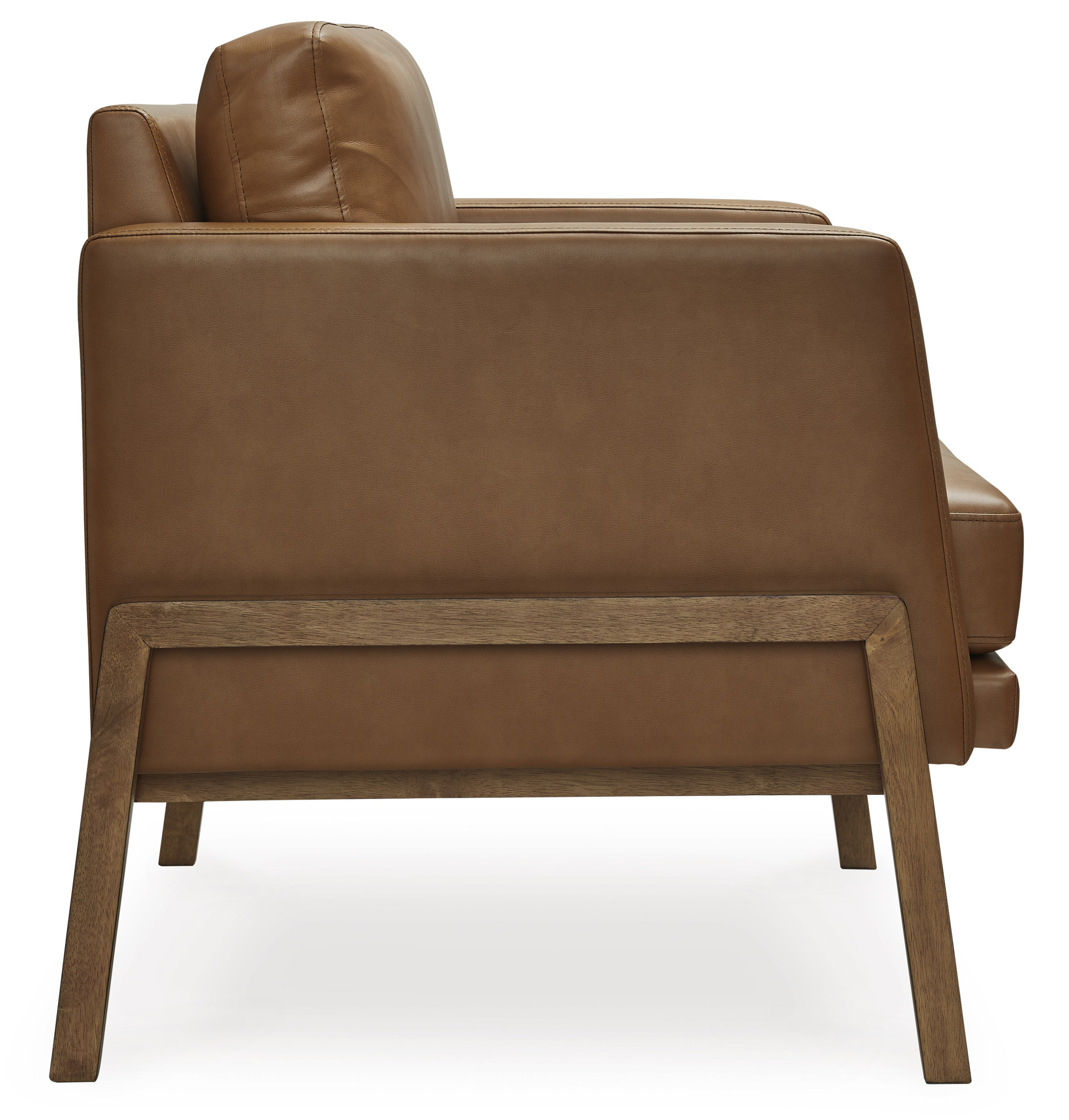 Numund Faux Faux Leather/Wood Accent Chair