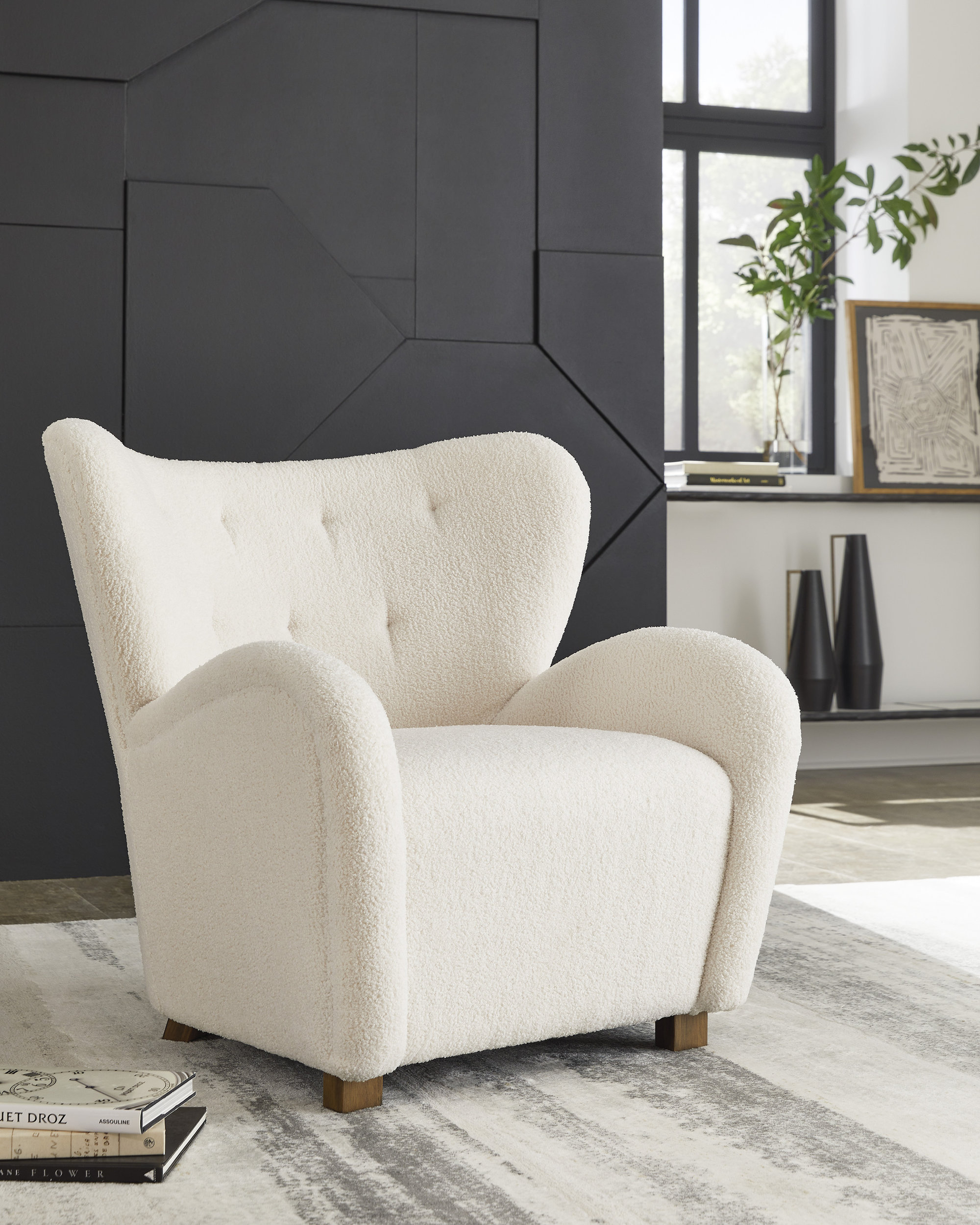Larbell Polyester/Wood Accent Chair
