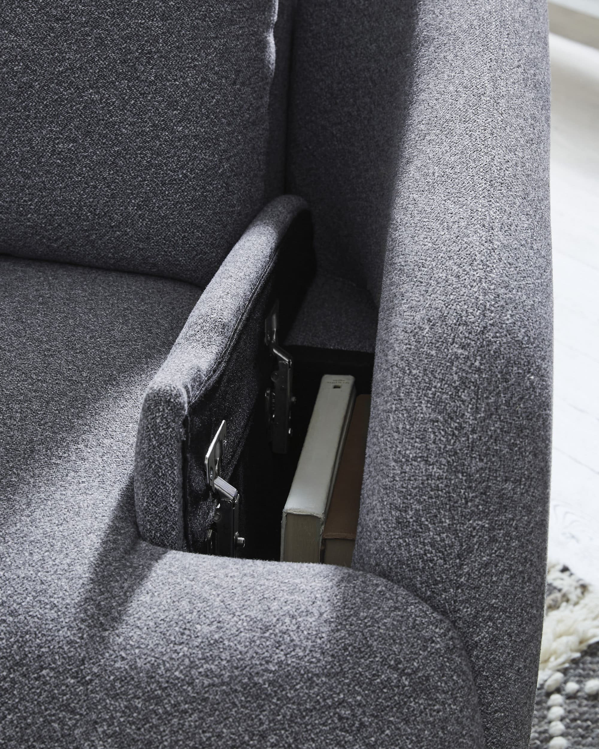 Alainmont Next-Gen Nuvella Polyester Swivel Power Recliner