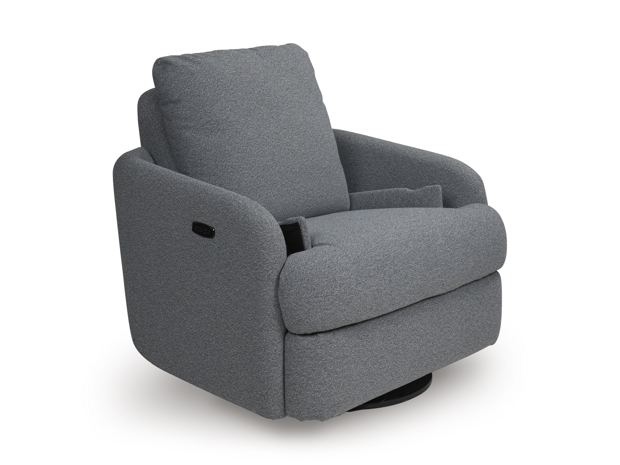 Alainmont Next-Gen Nuvella Polyester Swivel Power Recliner
