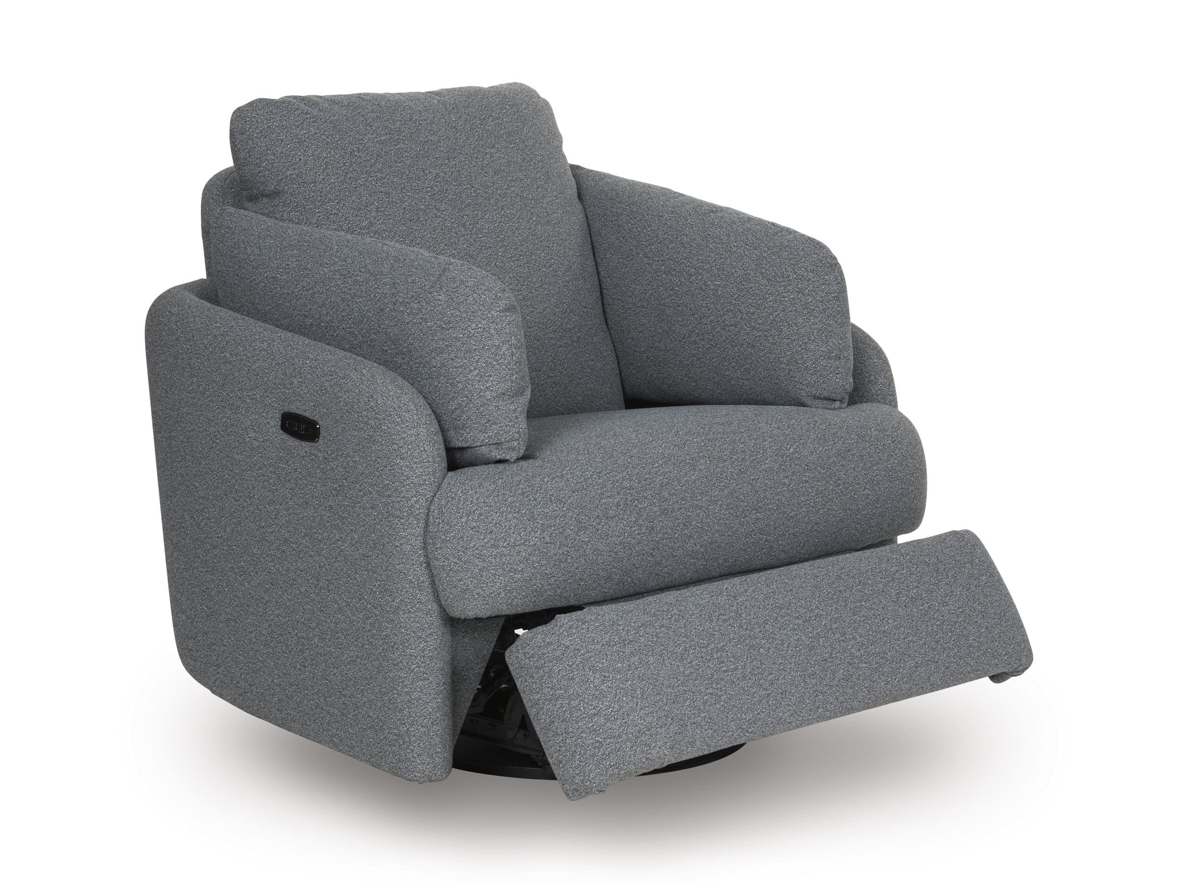 Alainmont Next-Gen Nuvella Polyester Swivel Power Recliner