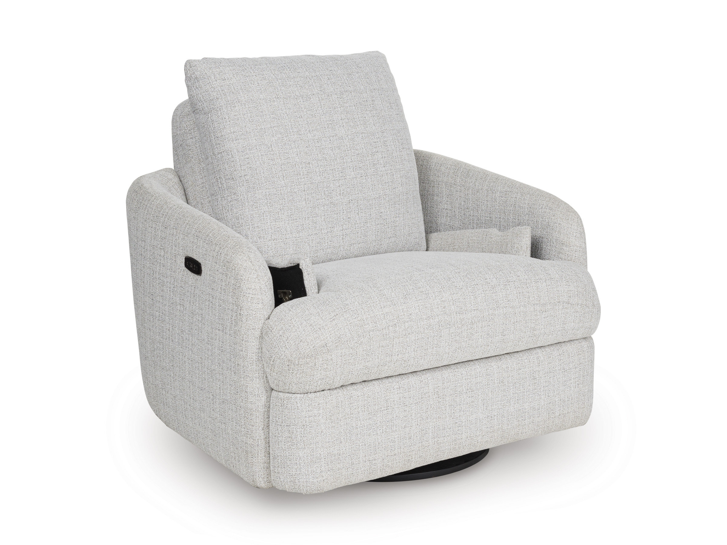 Alainmont Next-Gen Nuvella Polyester Swivel Power Recliner