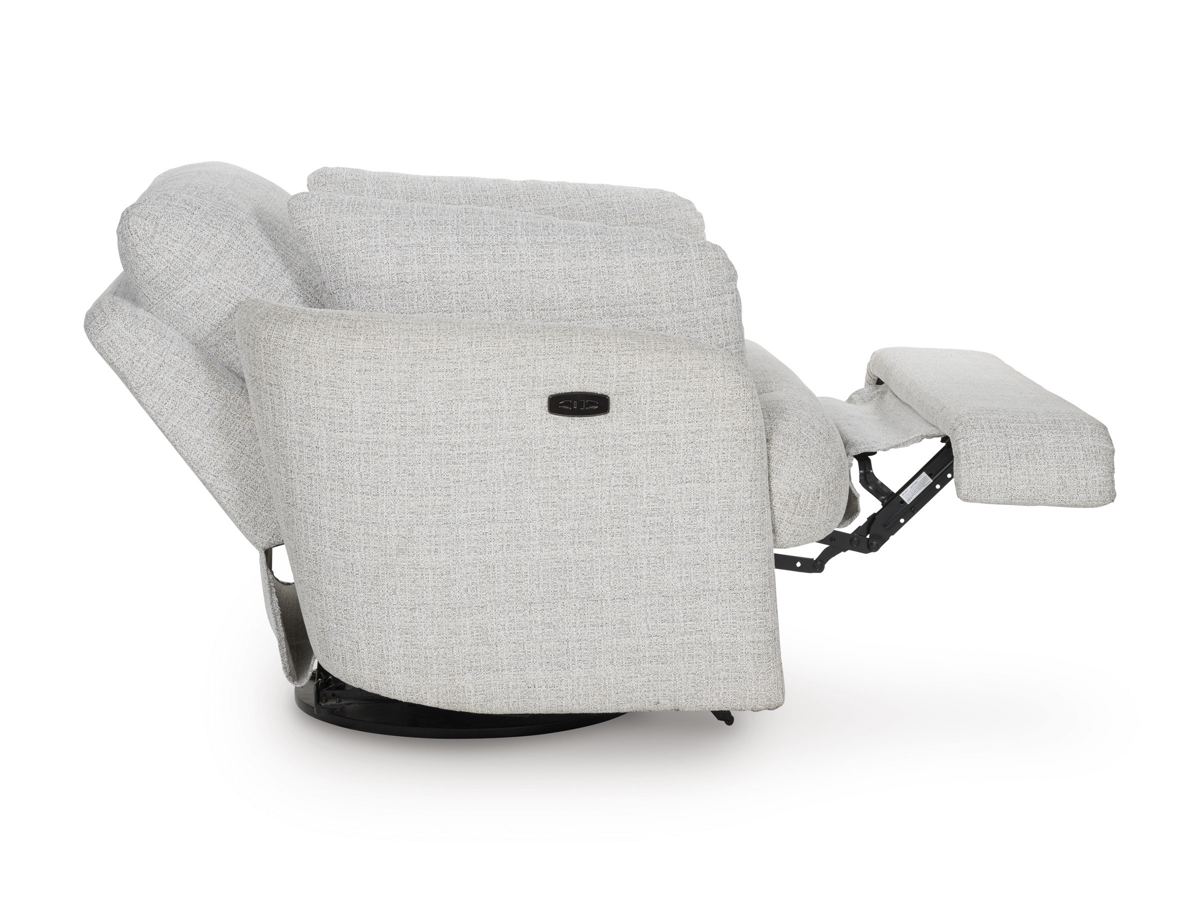 Alainmont Next-Gen Nuvella Polyester Swivel Power Recliner