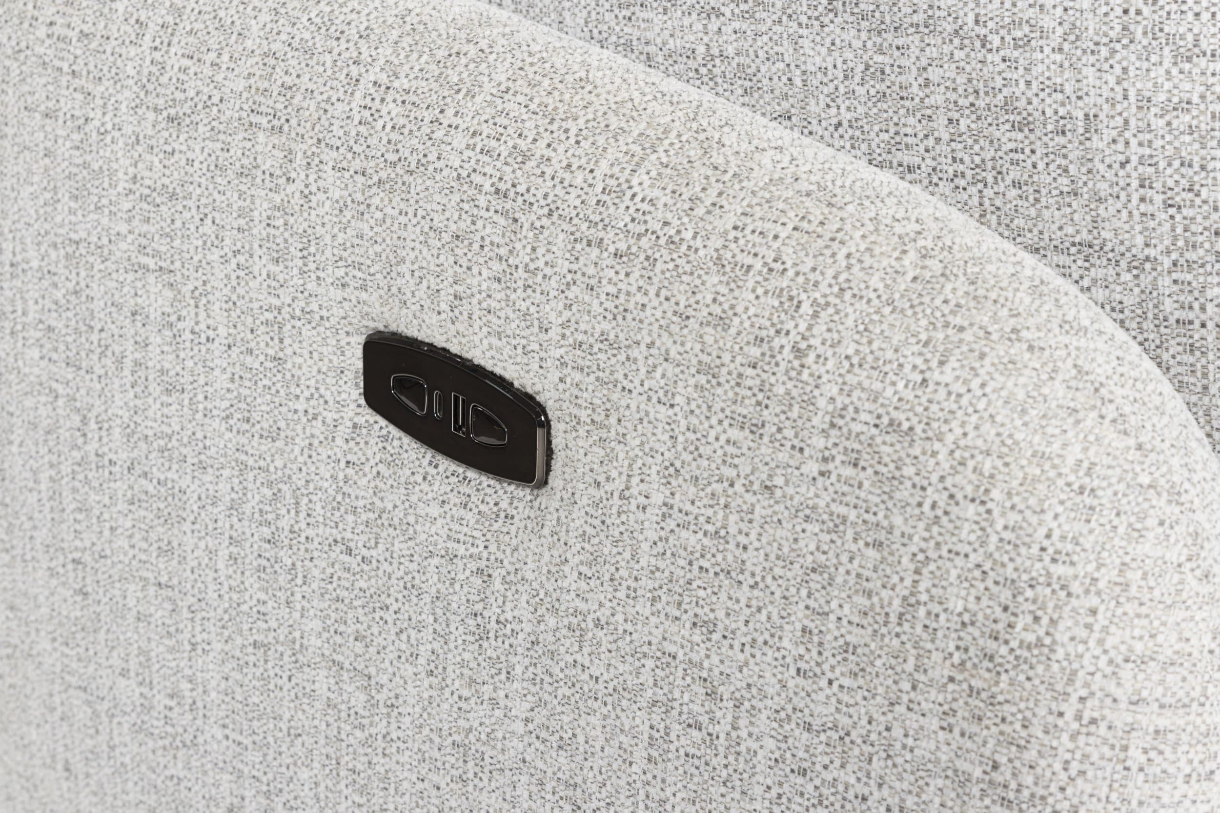 Alainmont Next-Gen Nuvella Polyester Swivel Power Recliner