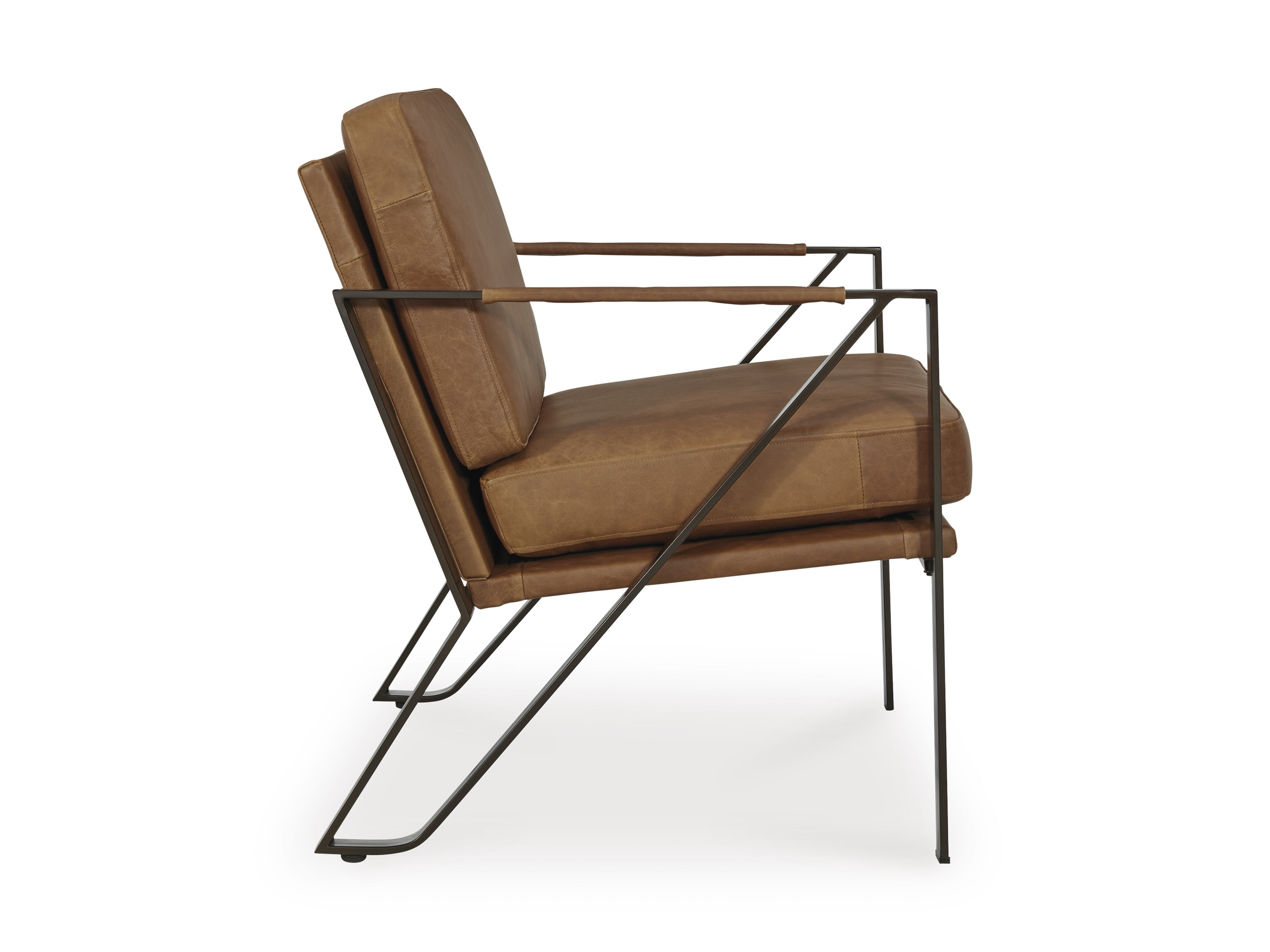 Garronmont Leather/Metal Accent Chair
