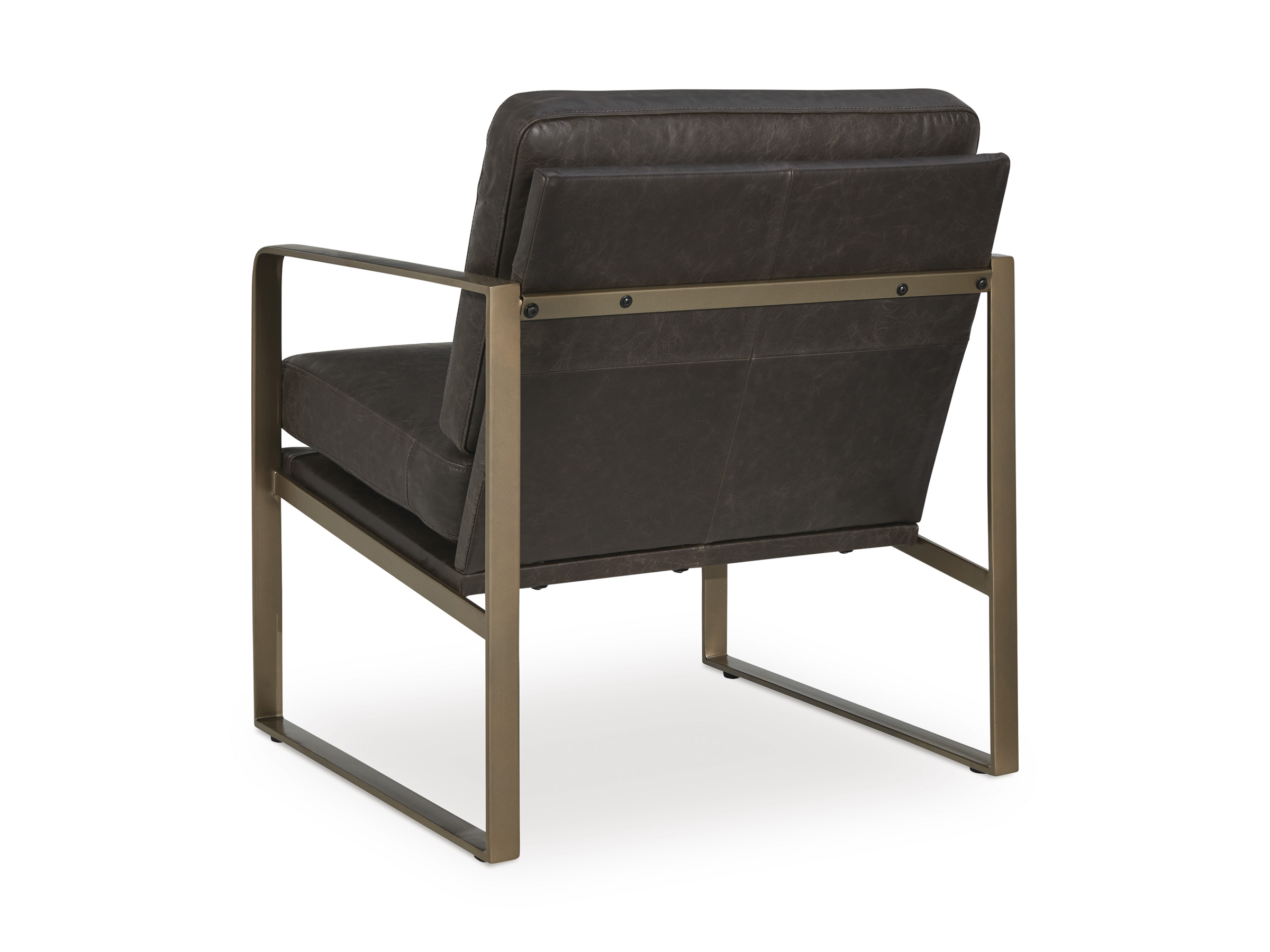 Bradett Leather/Metal Accent Chair