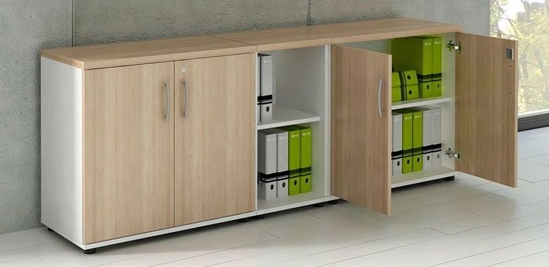 Standard Office W47.2" Storage Cabinet w/2 Lockable Doors