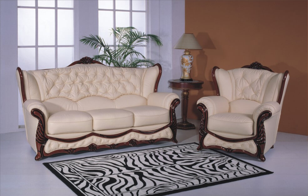 A35 Full Leather Living Room Set by ESF Furniture