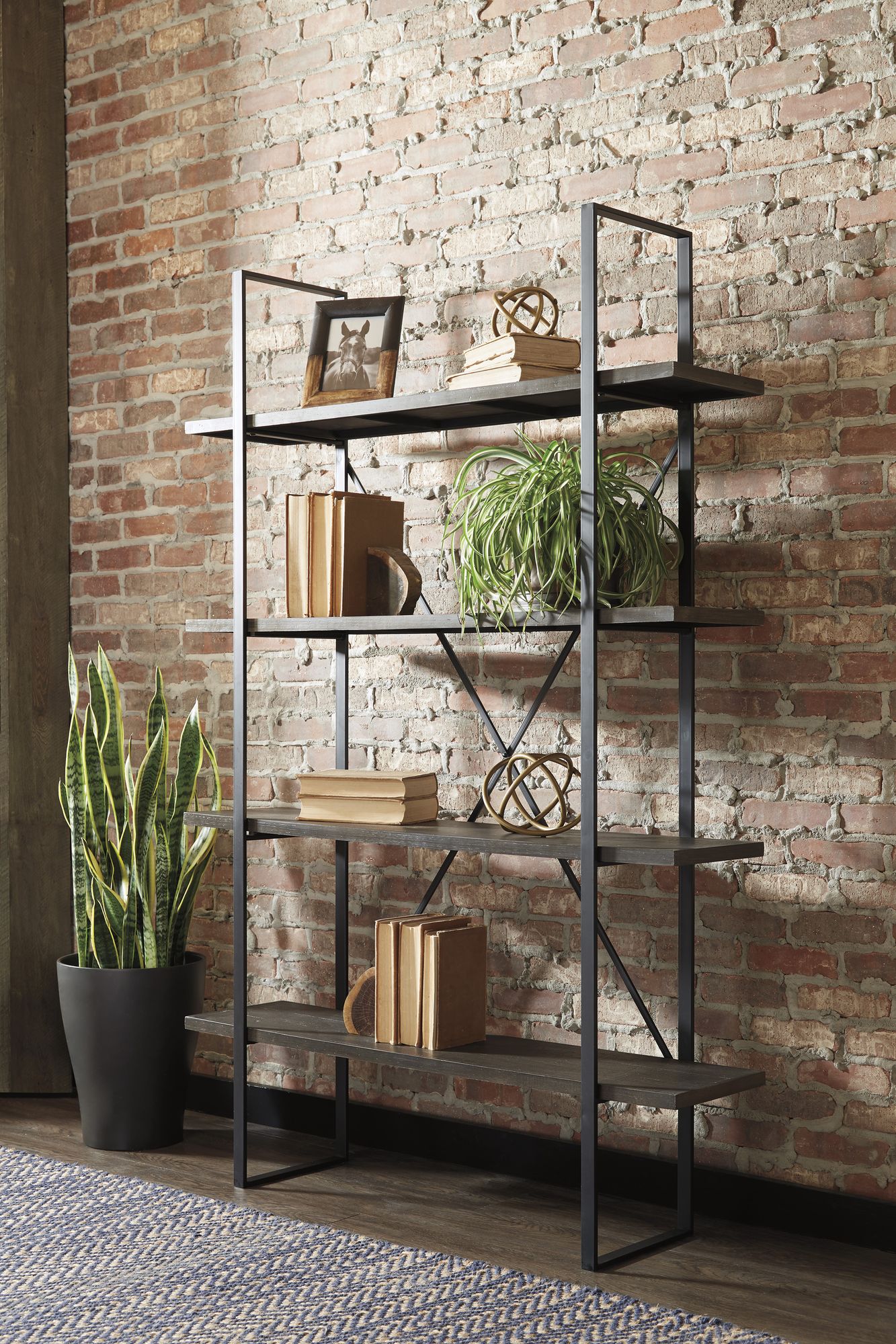 Gilesgrove Wood/Metal Bookcase