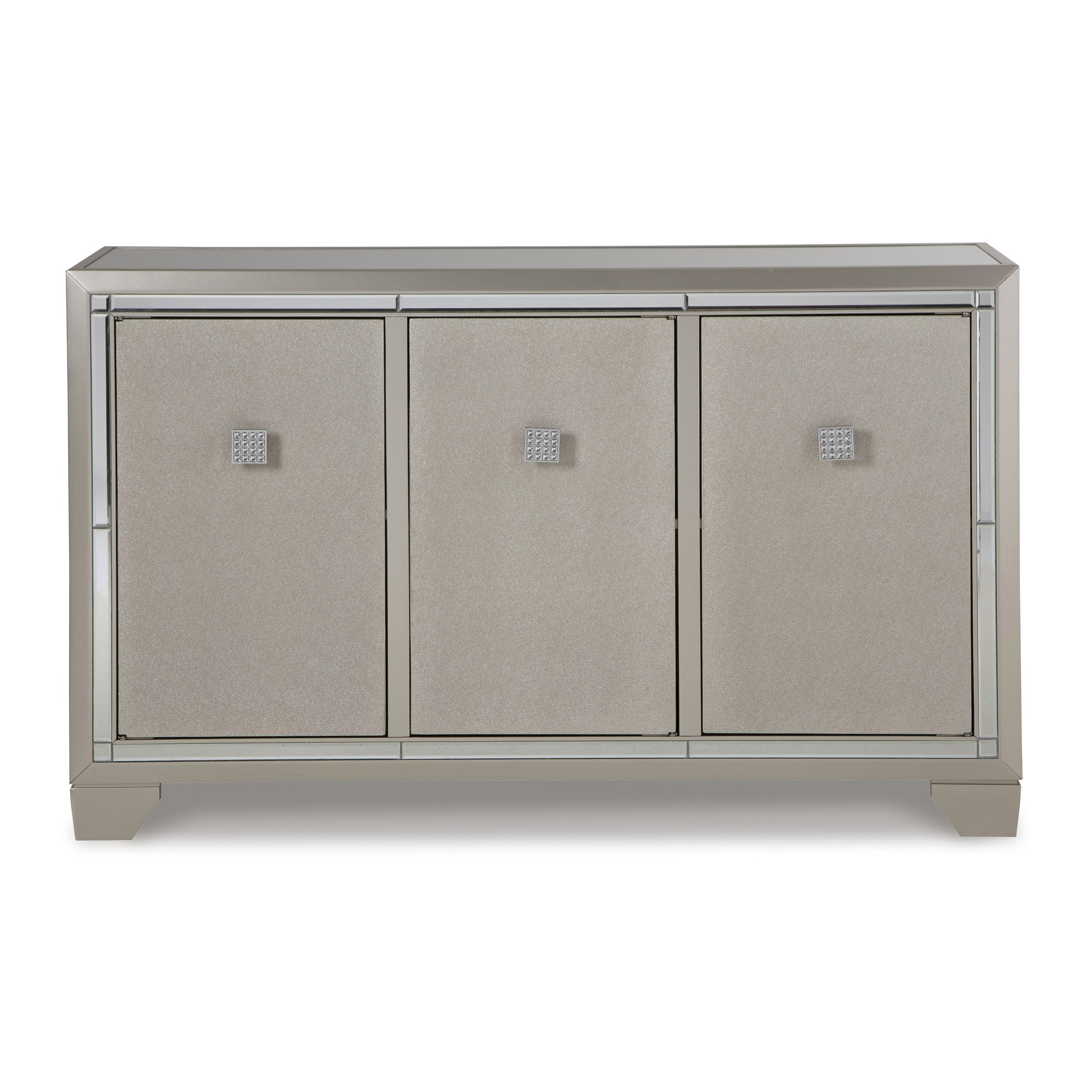 Chaseton 3-Door Accent Cabinet | Champagne Glam Storage