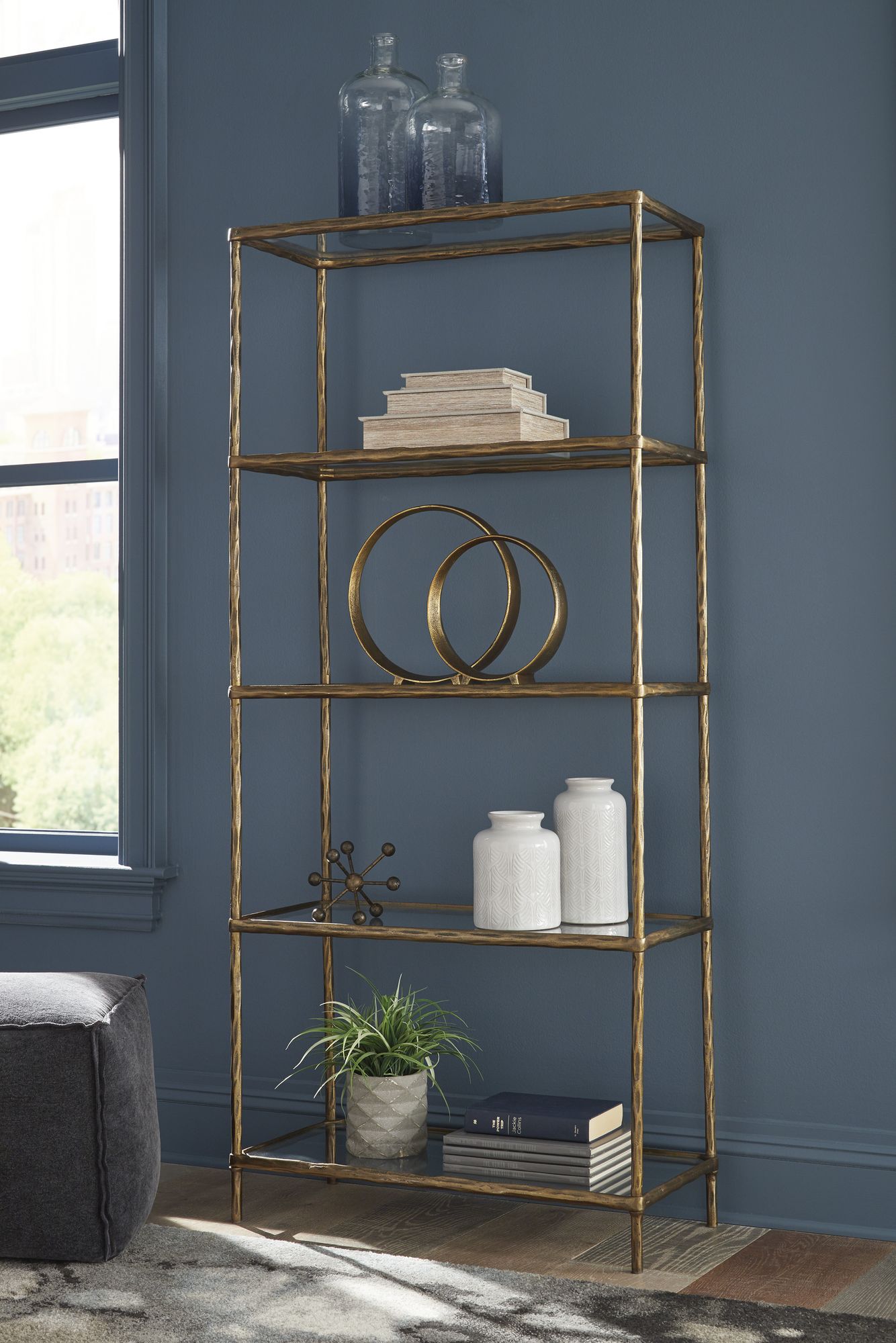 Ryandale Aluminum/Glass Bookcase