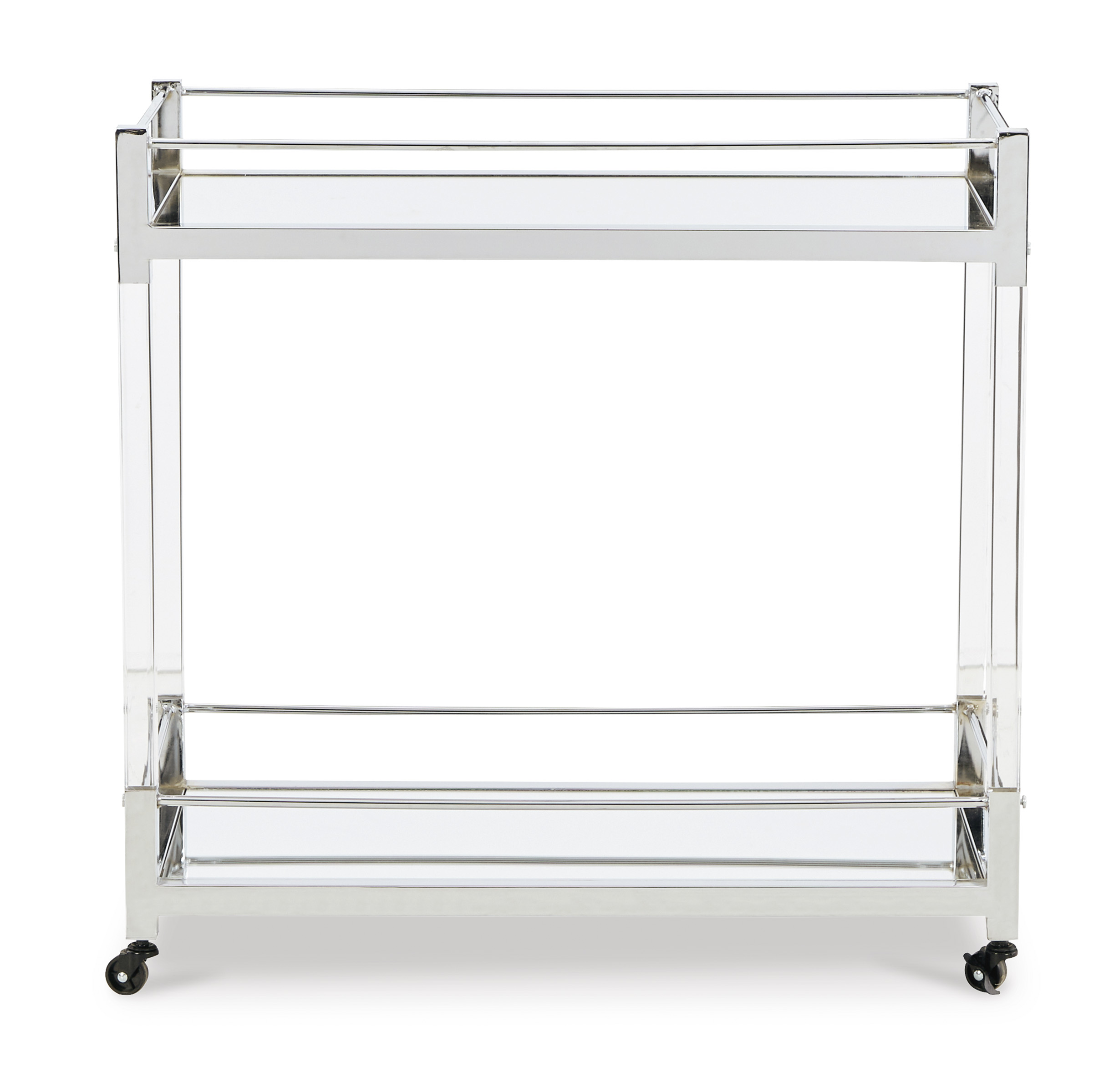 Chaseton Acrylic & Metal Bar Cart | Modern Glam Drink Station