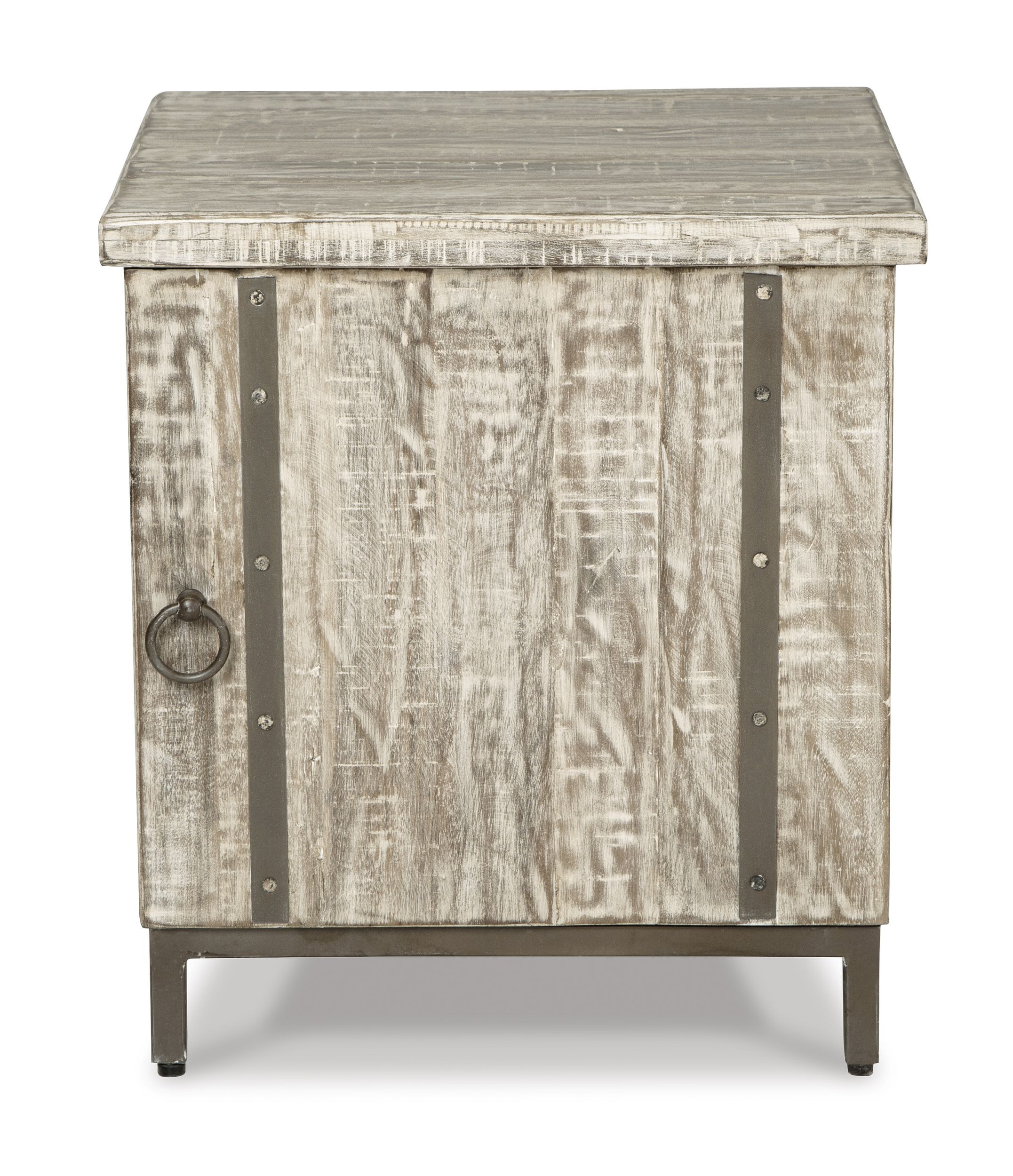 Laddford Reclaimed Wood Accent Cabinet | Whitewash Rustic Storage