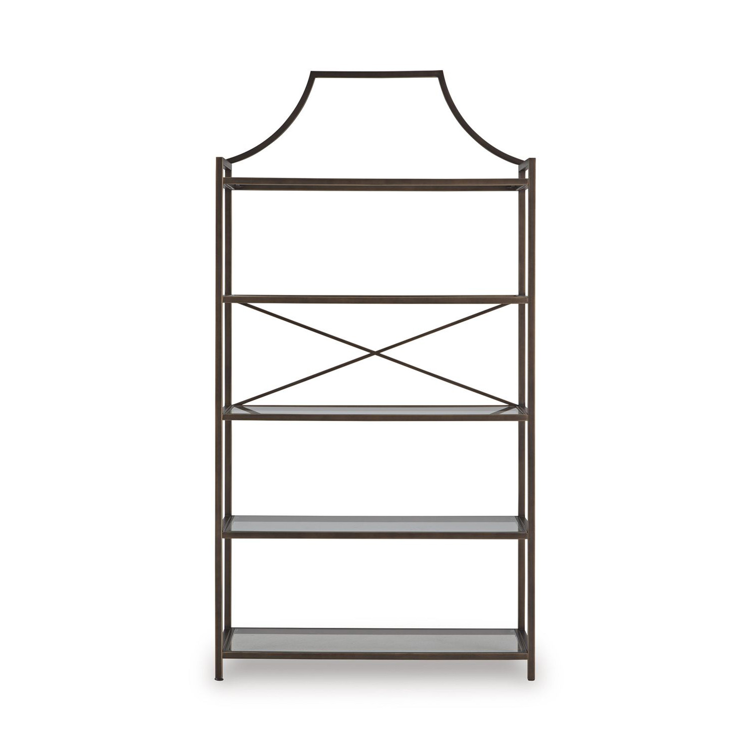 Bernonly Metal/Glass Bookcase