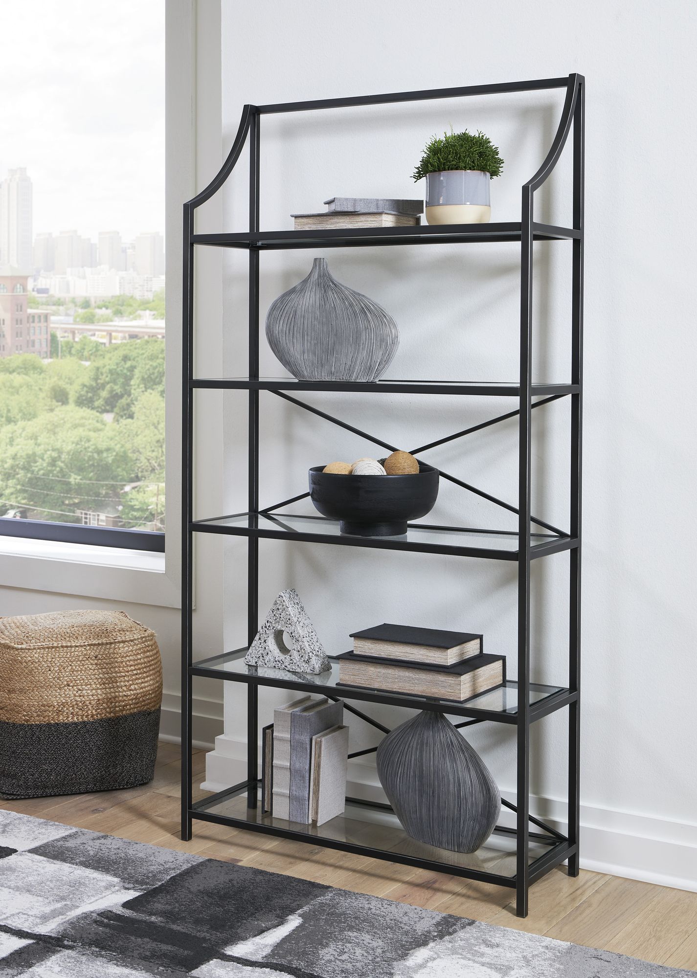 Dakerwell Metal/Glass Bookcase