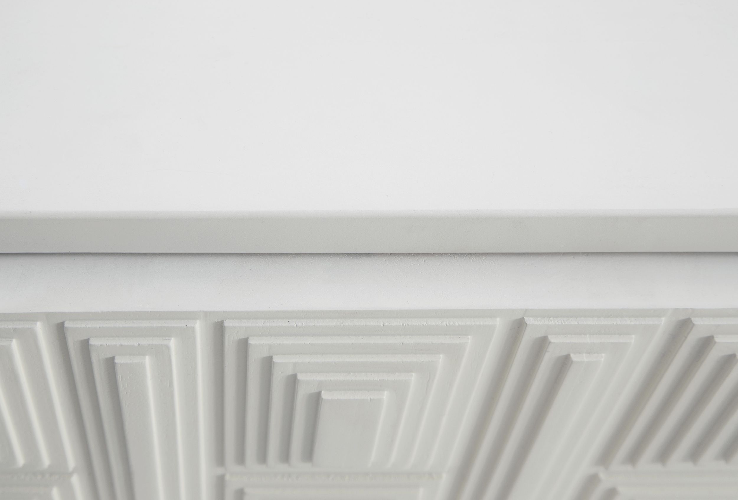 Ornawel 4-Door Accent Cabinet | Distressed White Wood & Metal