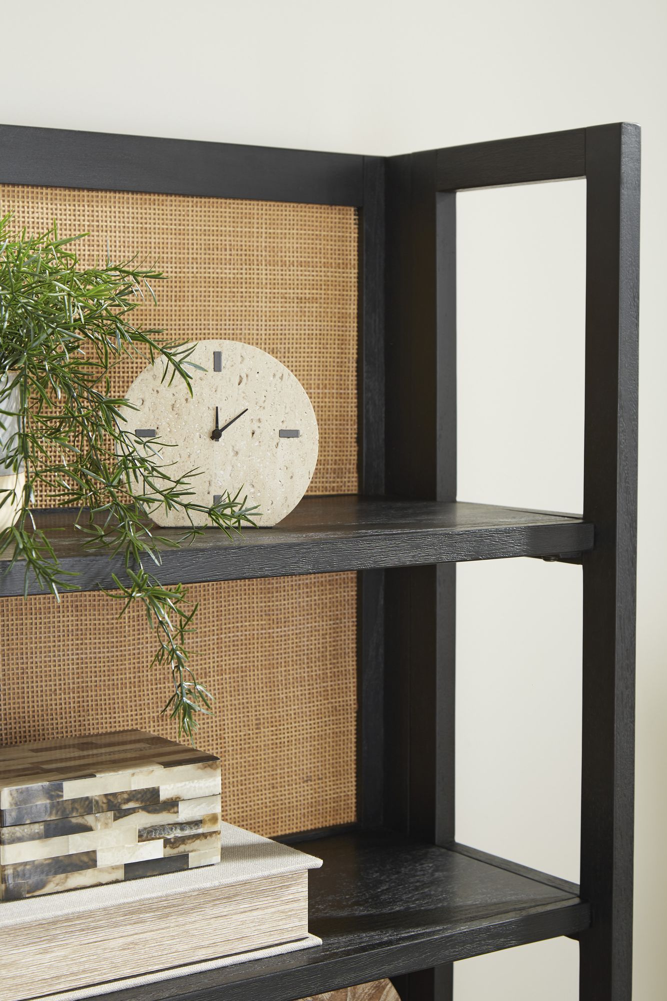 Abyard Wood/Rattan Bookcase