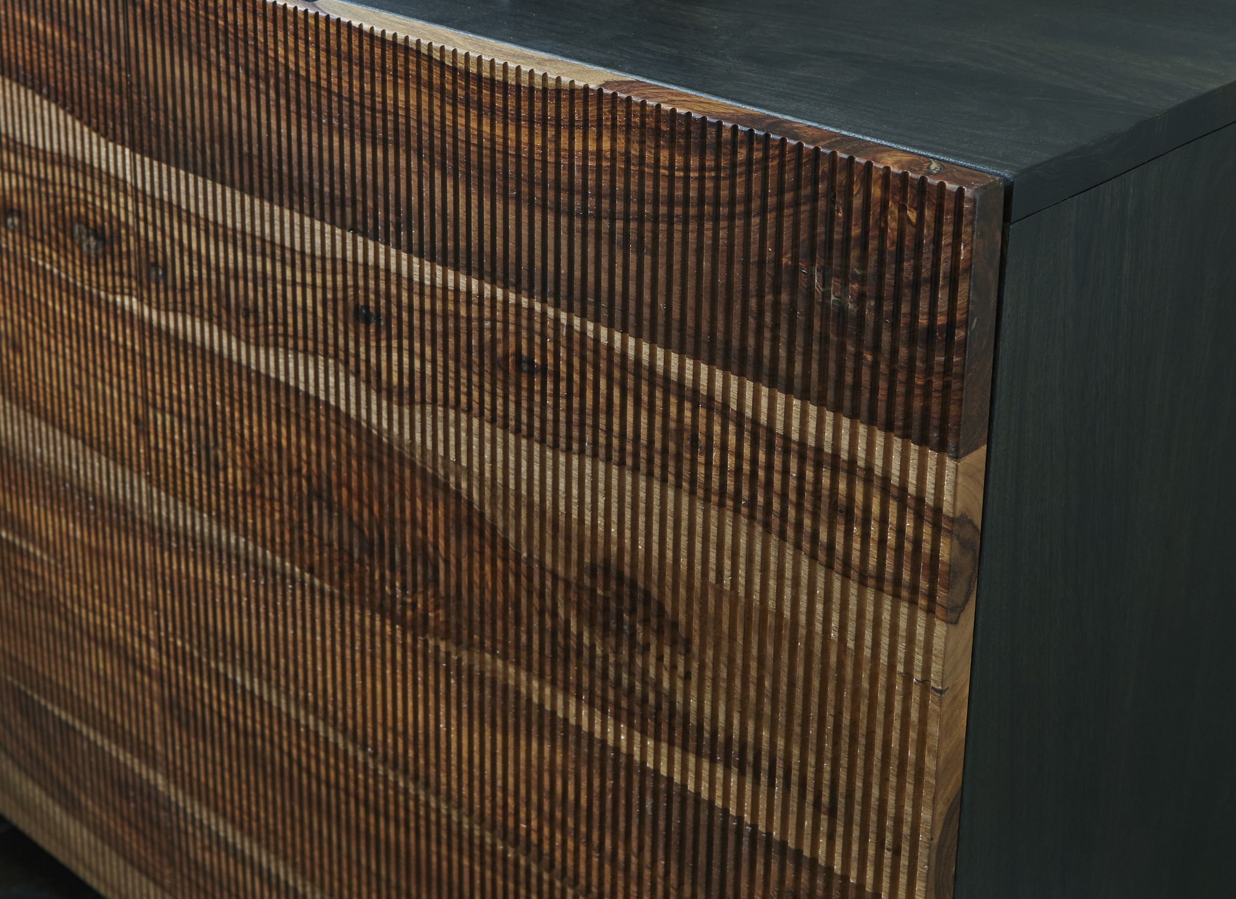 Darrey 3-Door Wood Accent Cabinet | Natural Brown Storage