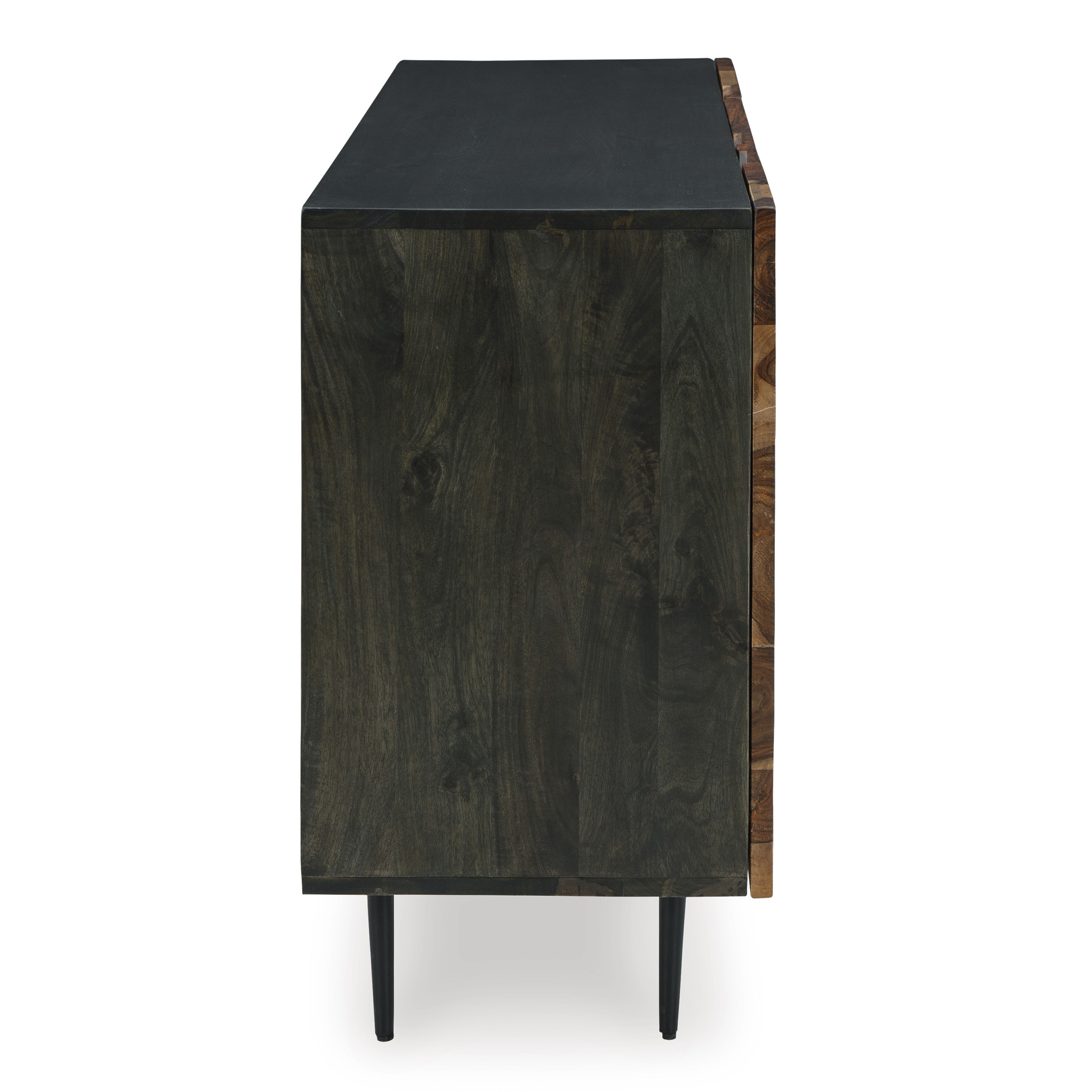 Darrey 3-Door Wood Accent Cabinet | Natural Brown Storage