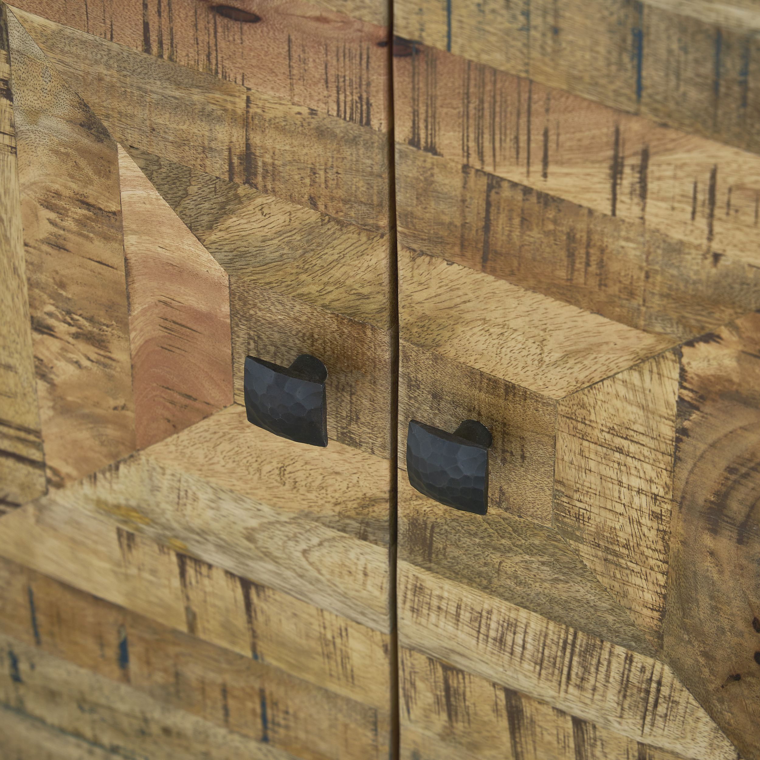Camney 4-Door Wood Accent Cabinet | Two-Toned Storage
