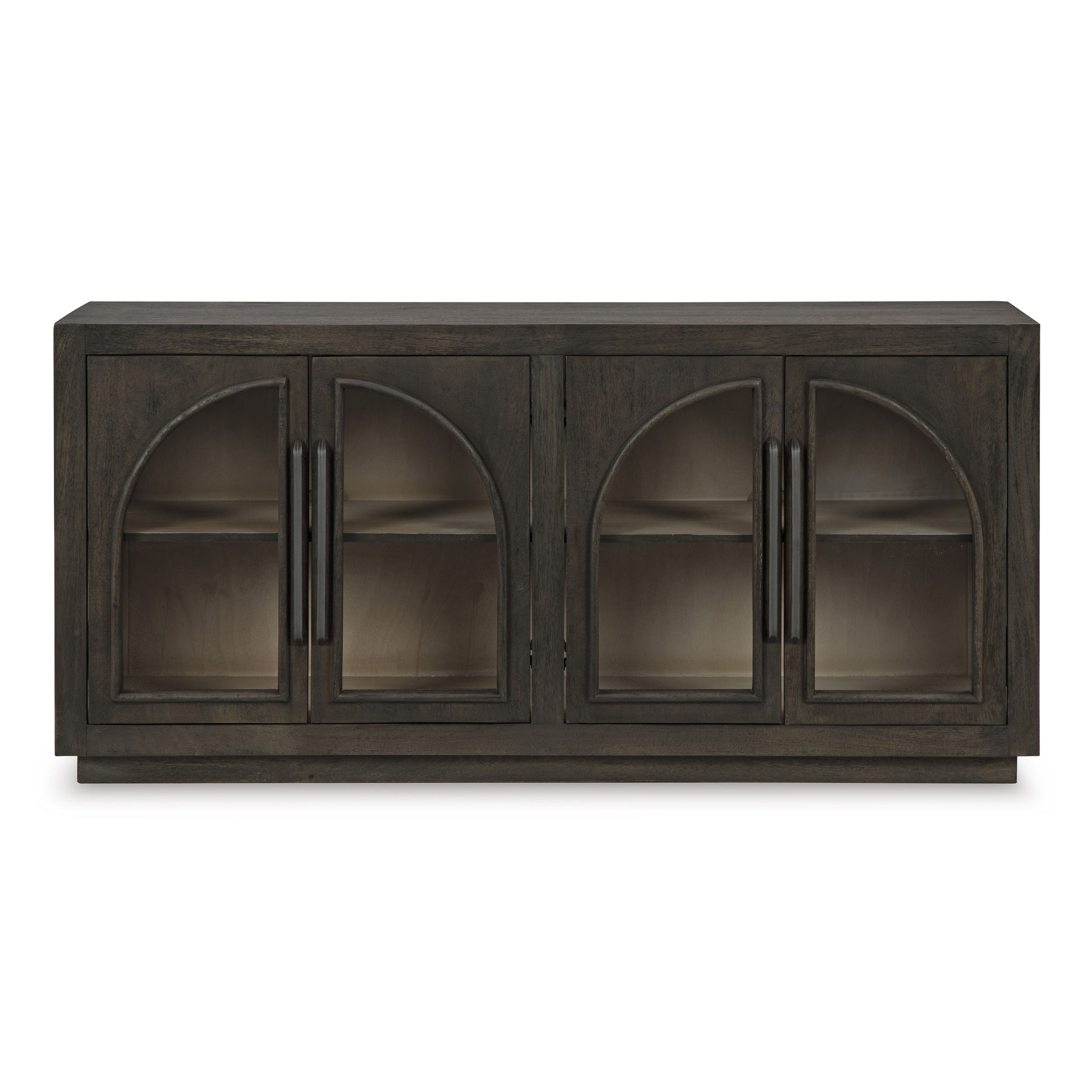 Dreley 4-Door Arched Accent Cabinet | Grayish Brown Buffet