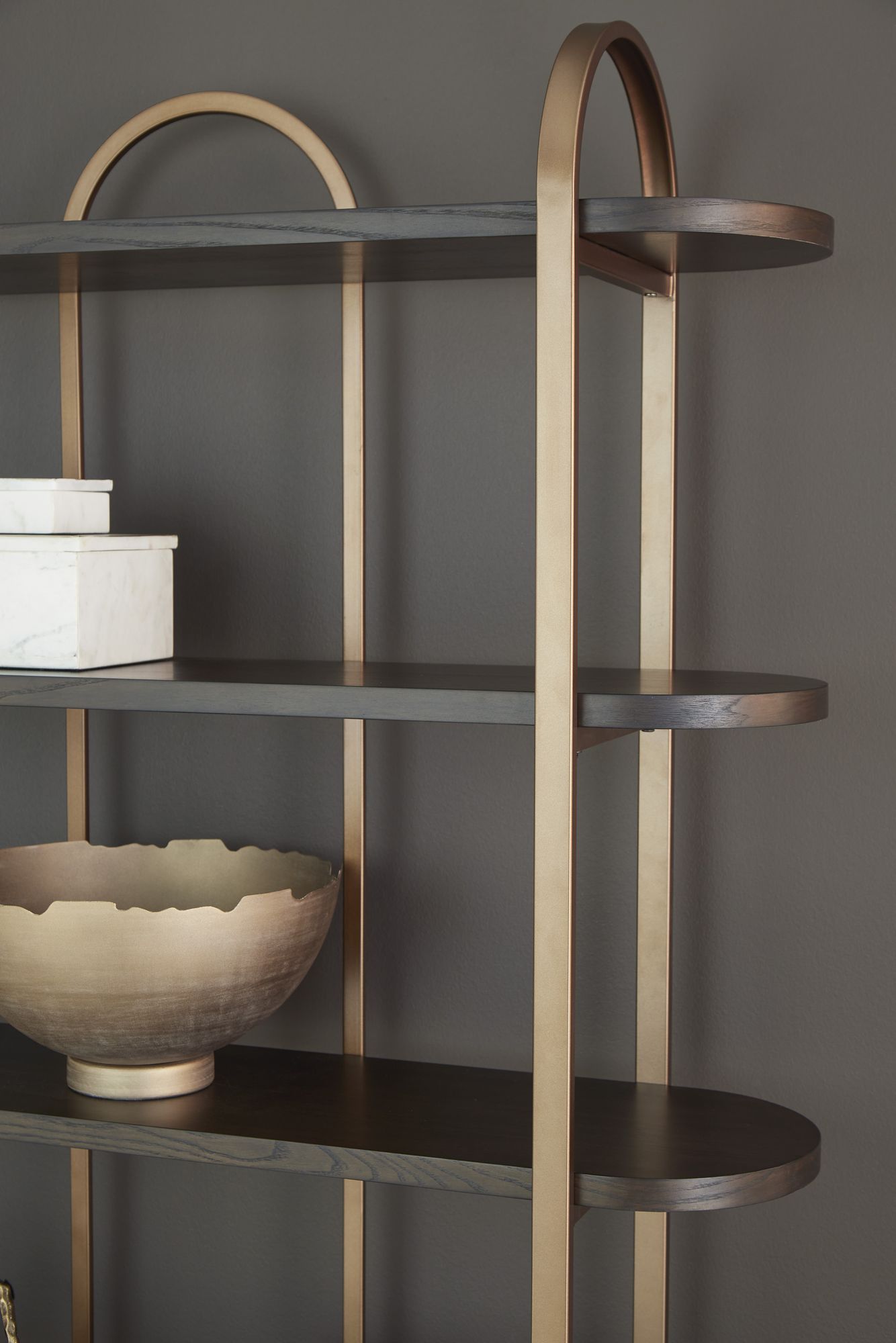 Brentmour Wood/Metal Bookcase