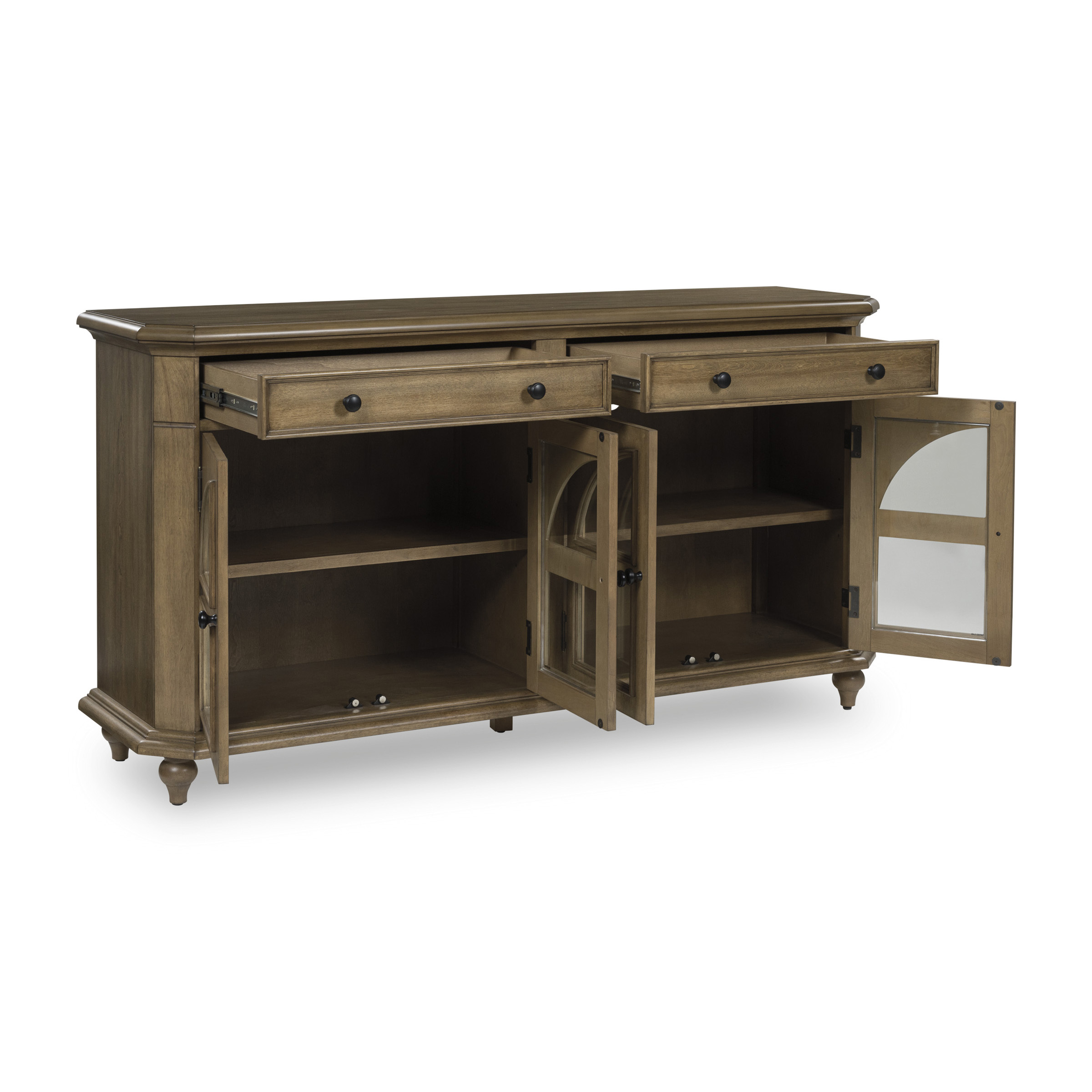 Barlomore 4-Door Wood Accent Cabinet | Brown Storage