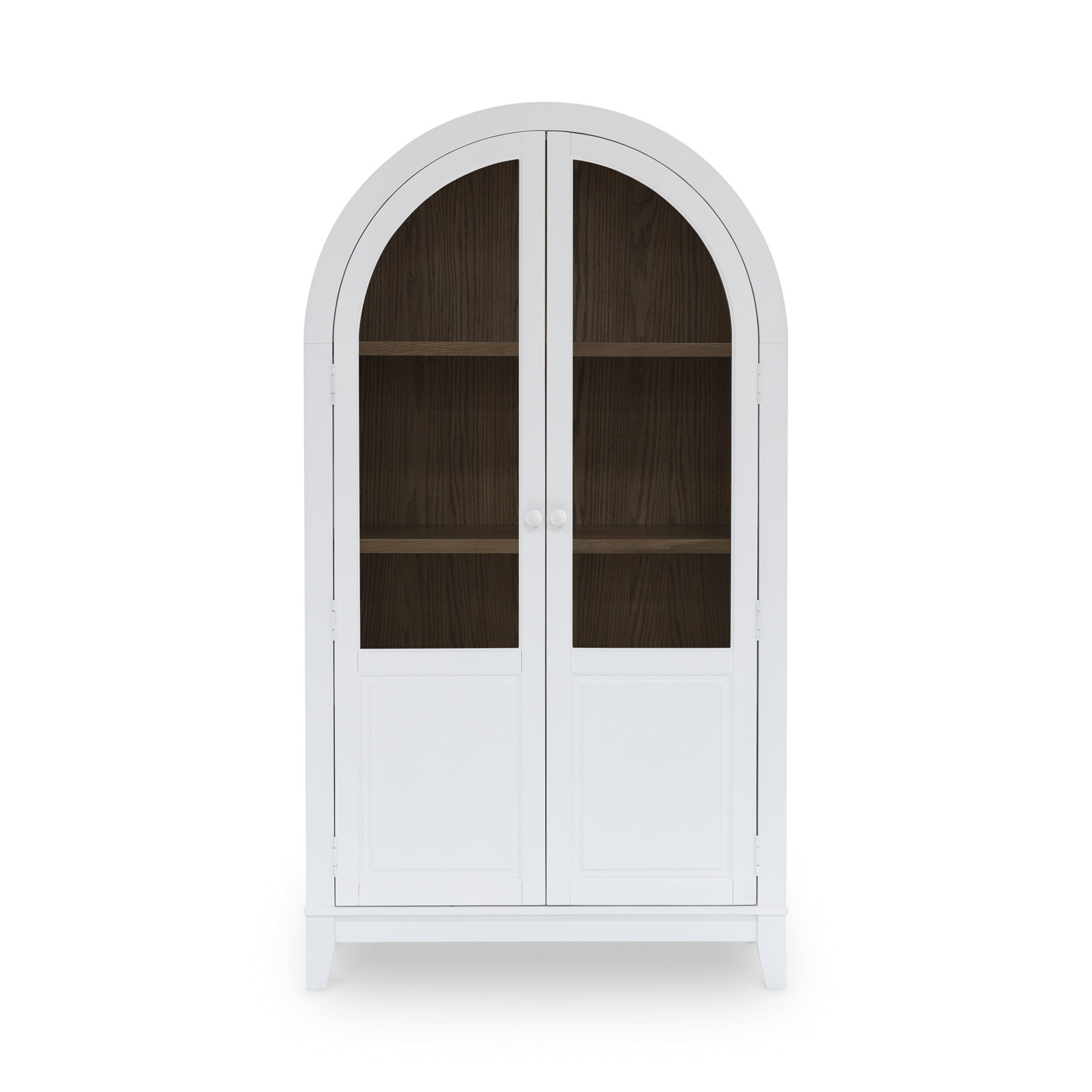 Dagandale Arched Accent Cabinet | White & Natural Display