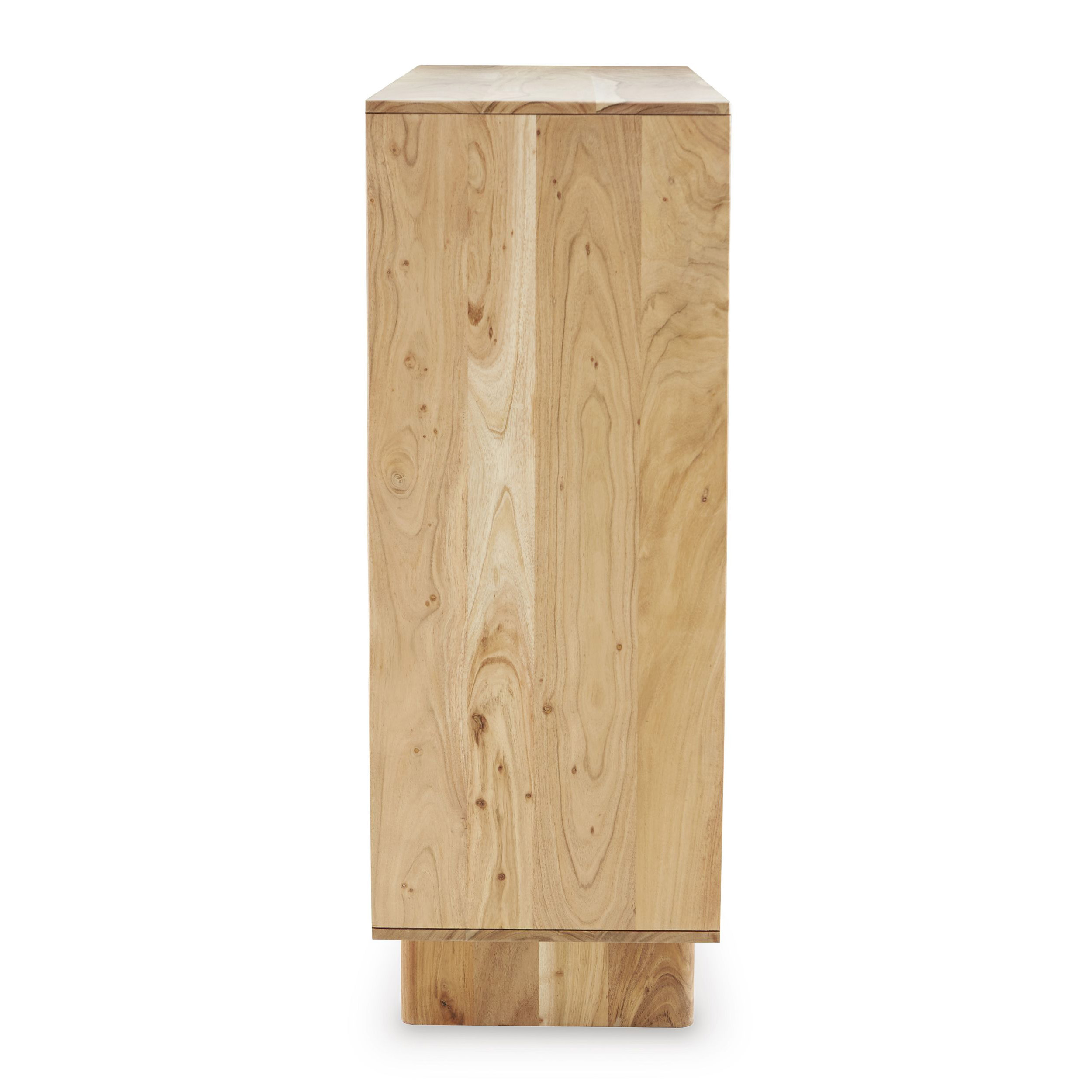 Kierwell Tall 2-Door Accent Cabinet | Natural Wood Storage
