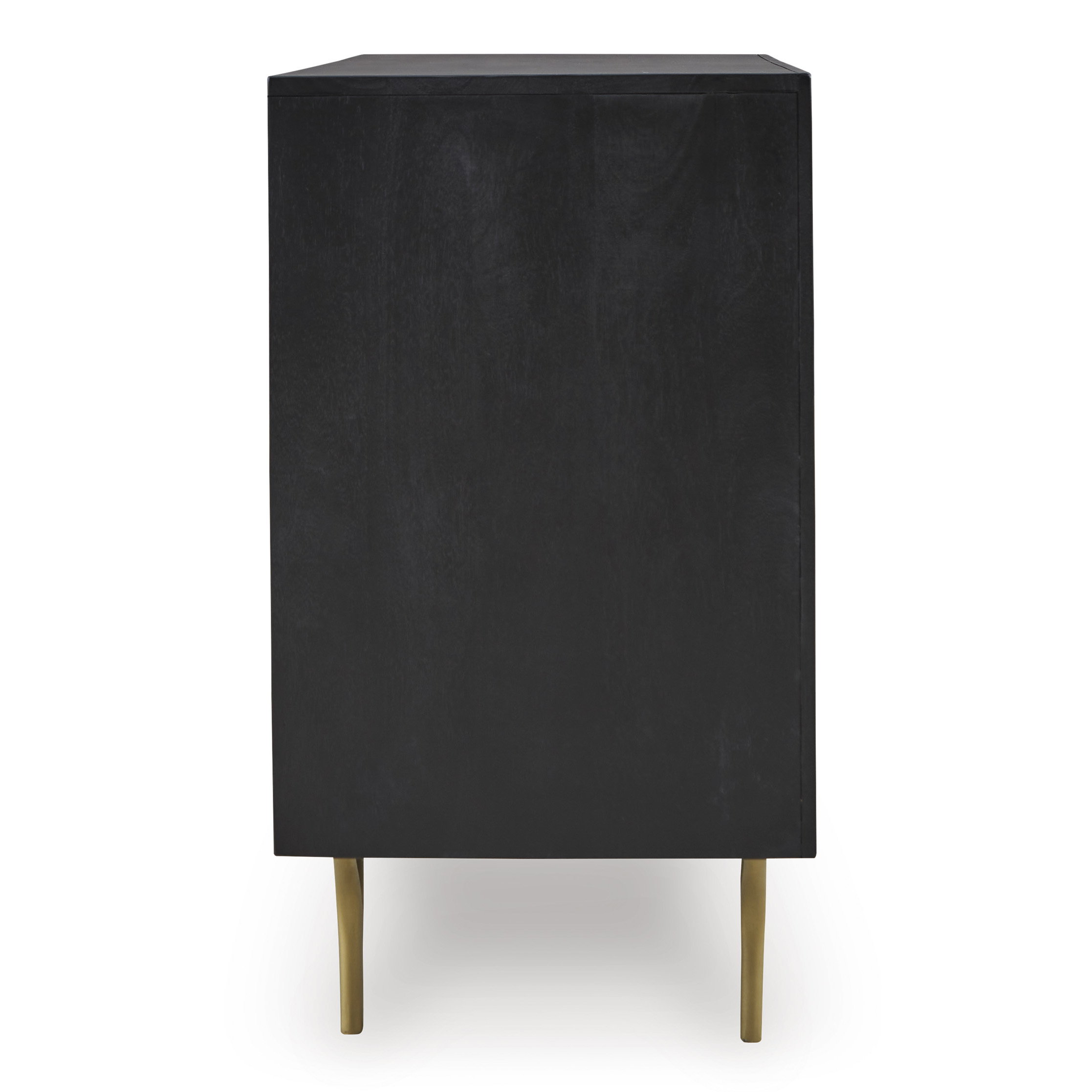 Tayner 2-Door Accent Cabinet | Luxe Black & Gold Storage