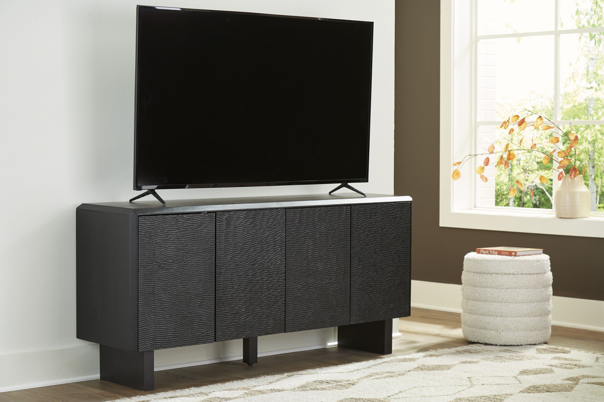 Farrelmore Wood Accent Cabinet w/4 Doors & 2 Shelves
