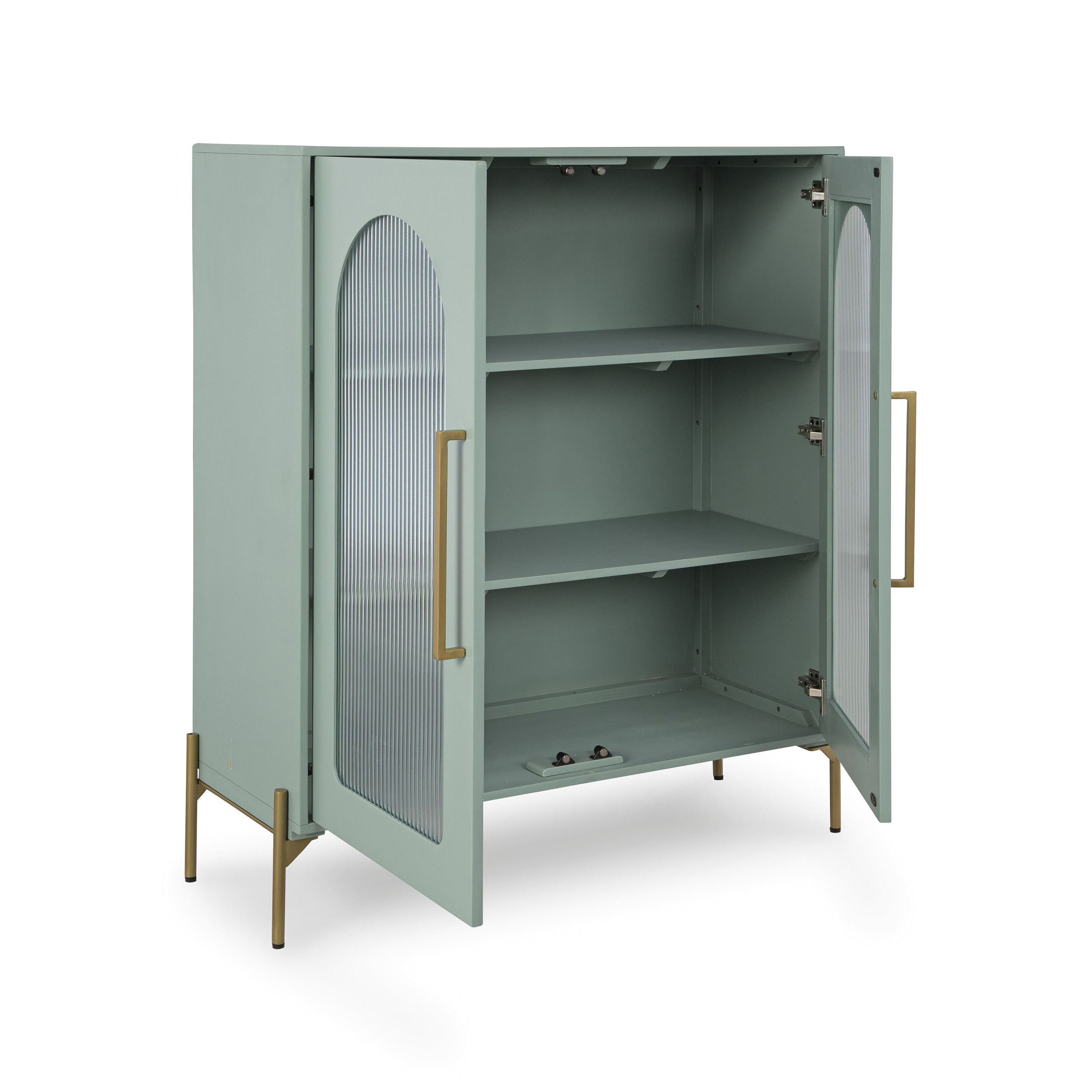 Adwen Light Green Wood Accent Cabinet | Cottage Style